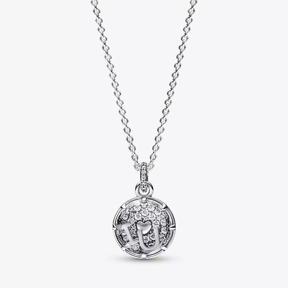 pandora ik hou van jou zilveren hanger ketting 392599c01