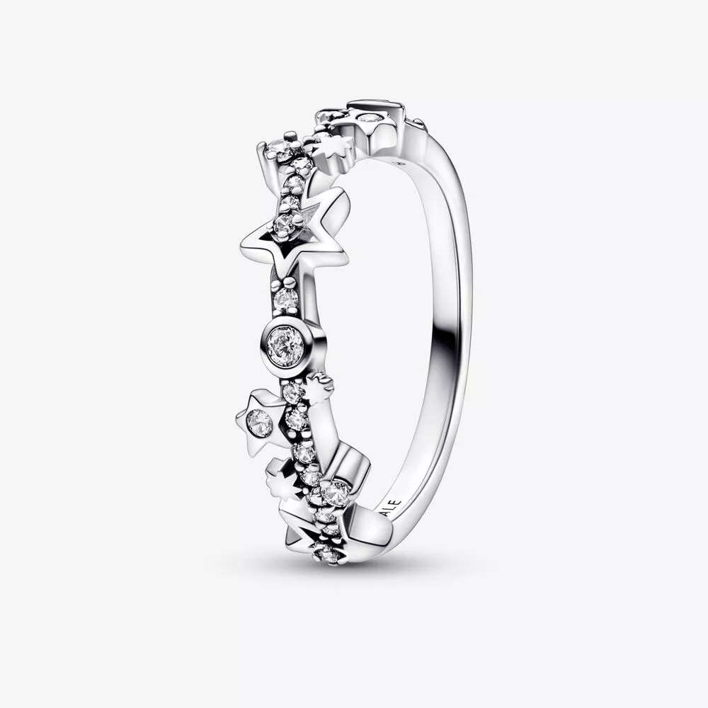pandora melkweg zilveren ring met heldere zirkonia 192586c01