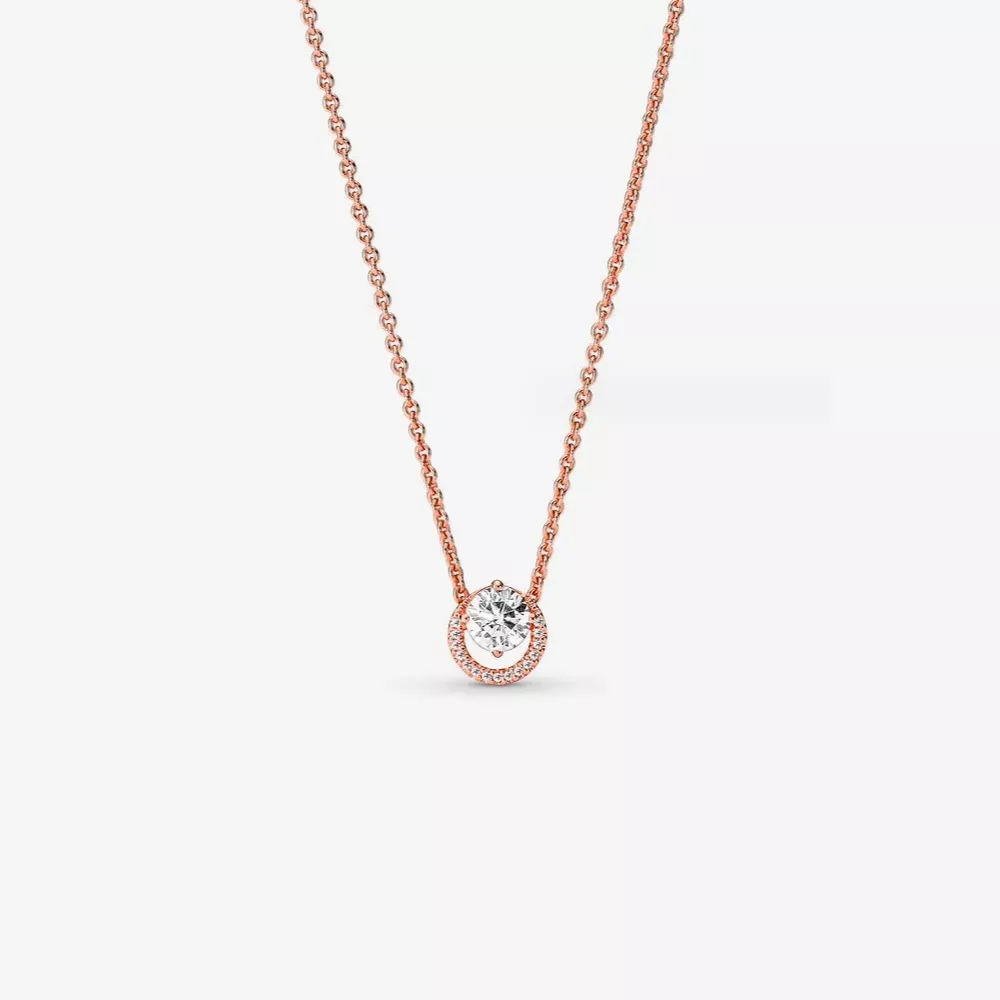 pandora schitterende ronde halo hanger collier ketting 361174c02 45