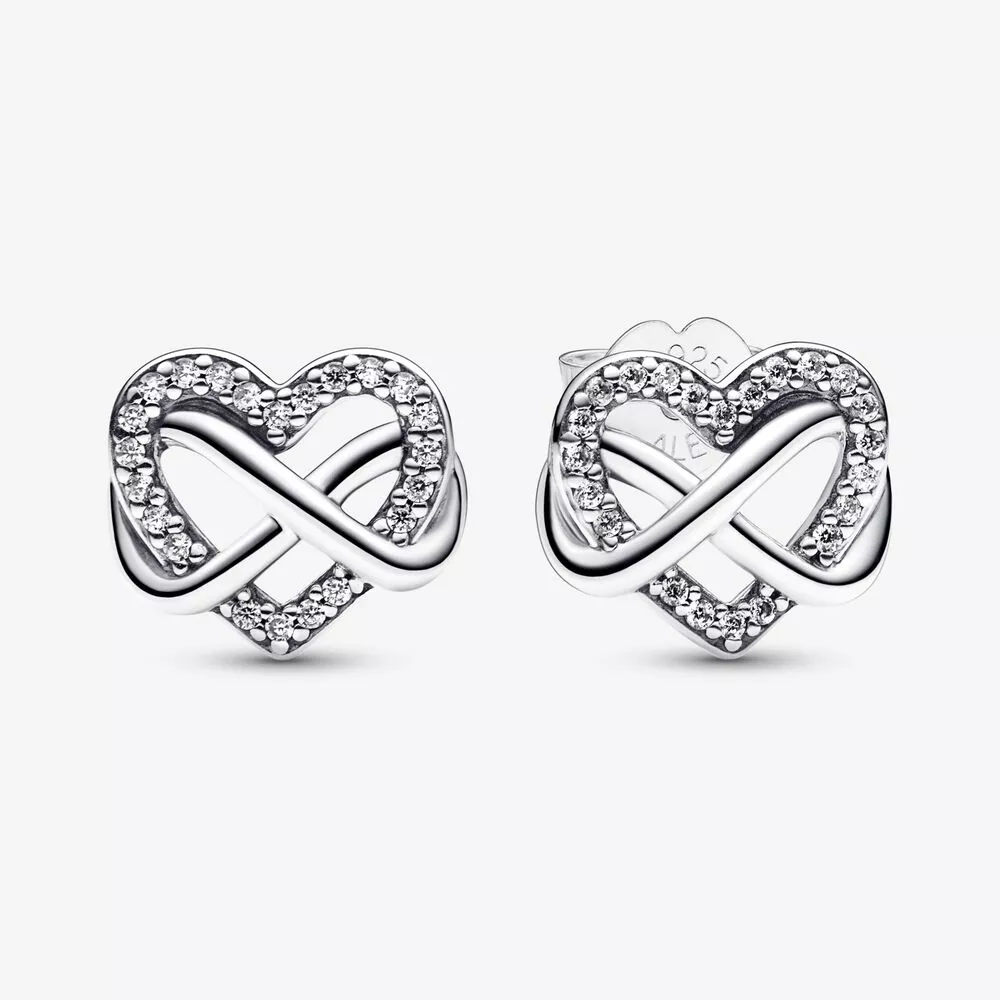 pandora sprankelende infinity hart oorbelstekers 292667c01