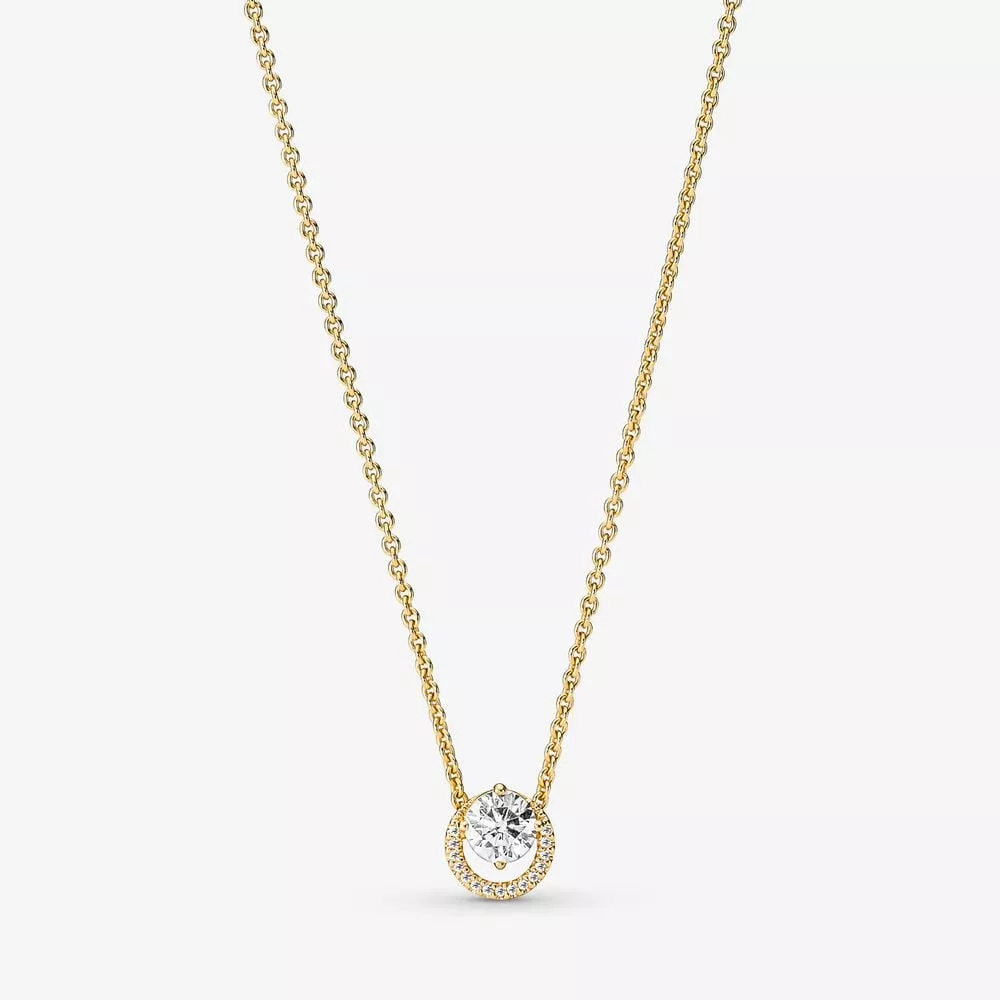 pandora sprankelende ronde halo hanger collier ketting 361174c01 45