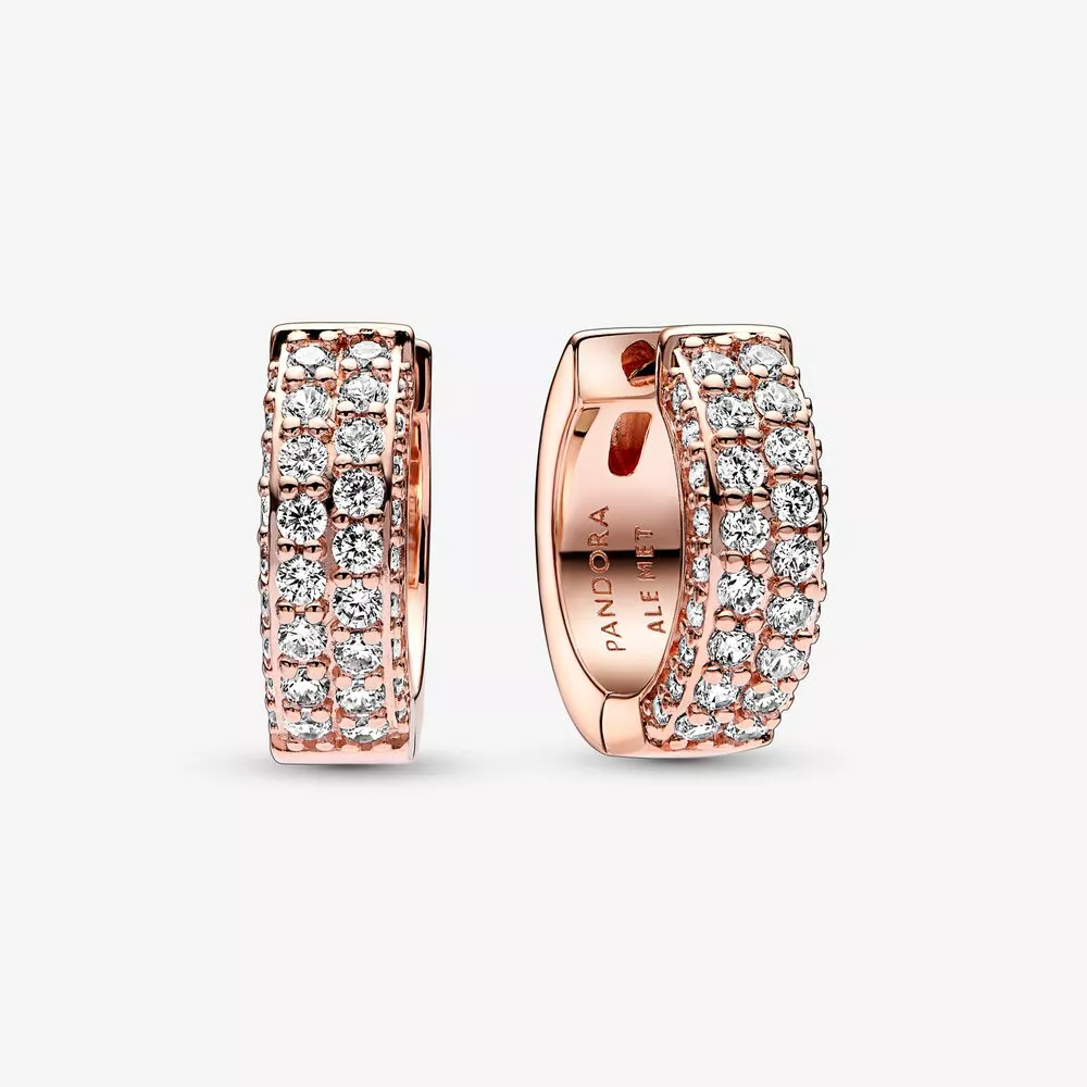 pandora timeless pavé dubbele rij oorringen 282622c01