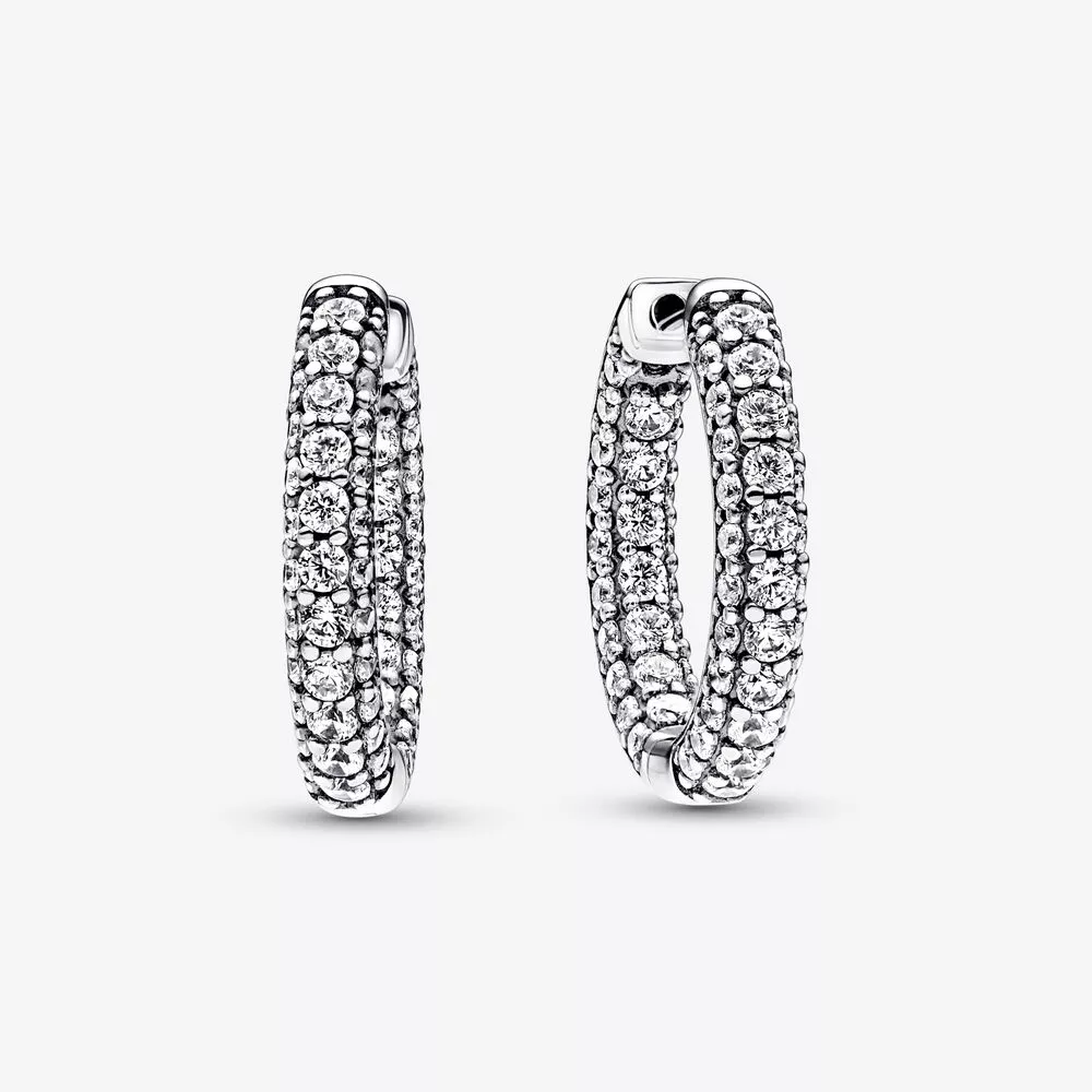 pandora timeless pavé enkele rij oorringen 292624c01