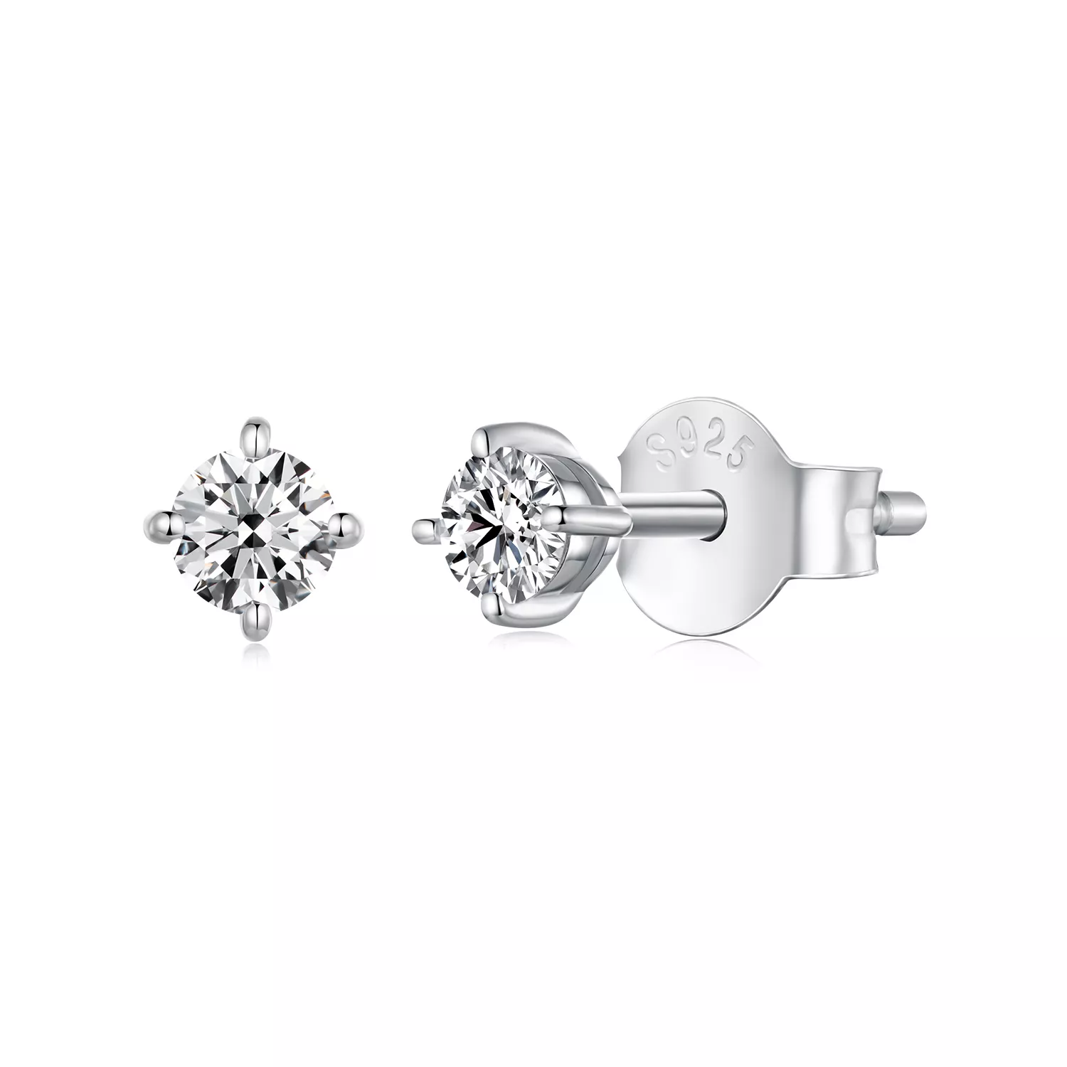 pandora stijl 0.1ct moissanite studs oorbellen twee certificaten mse038