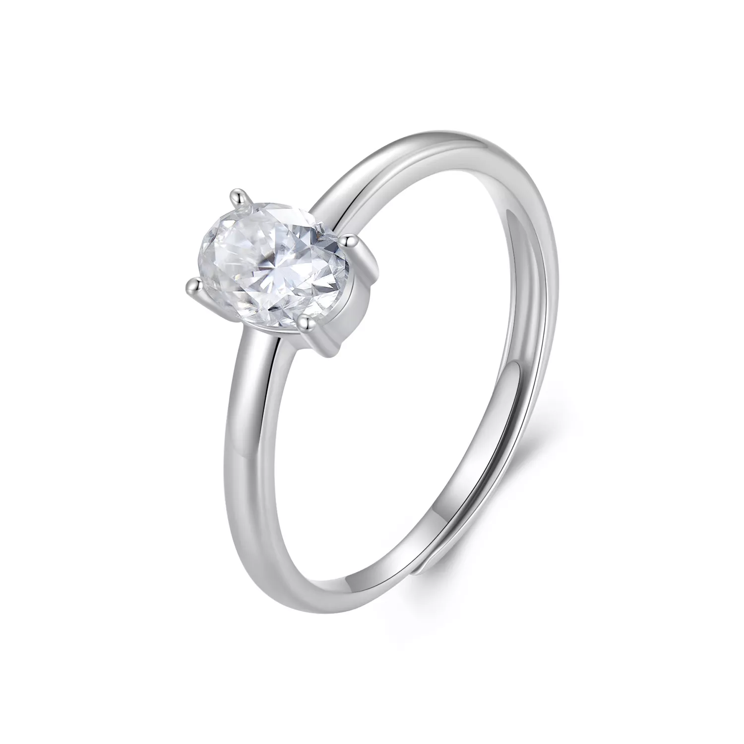 pandora stijl 1ct ei vormige moissanite ring eén certificaat msr039