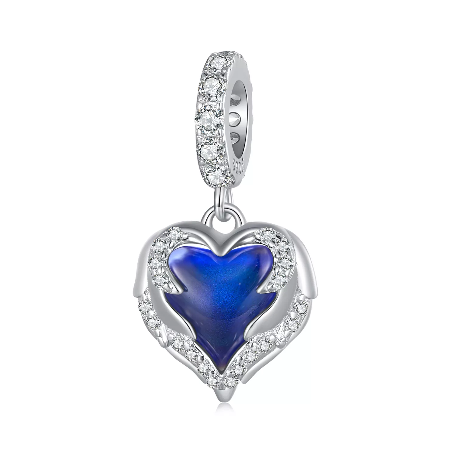 pandora stijl beschermengel hart hangertje bsc900