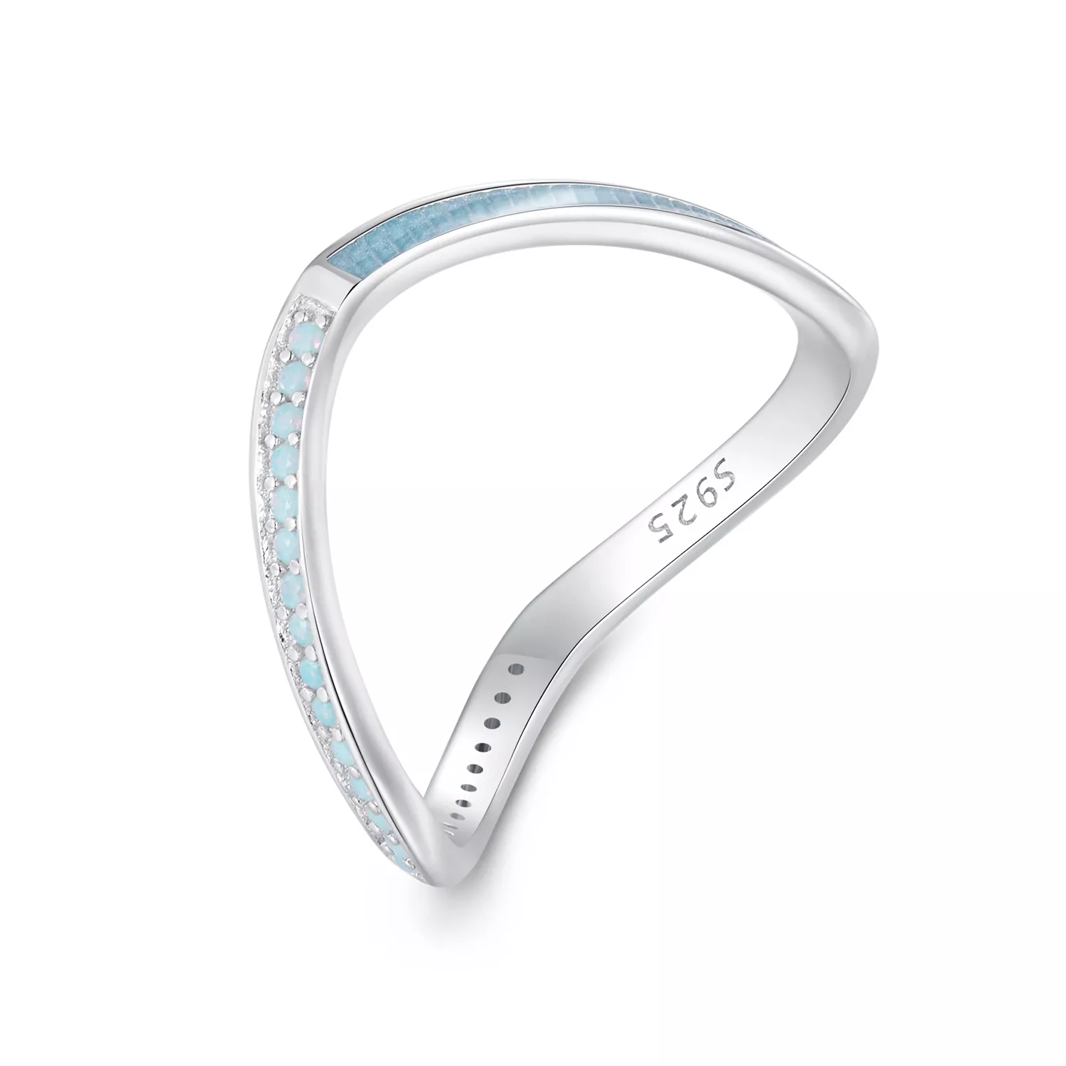 pandora stijl blauwe wensbeen ring scr945 lb