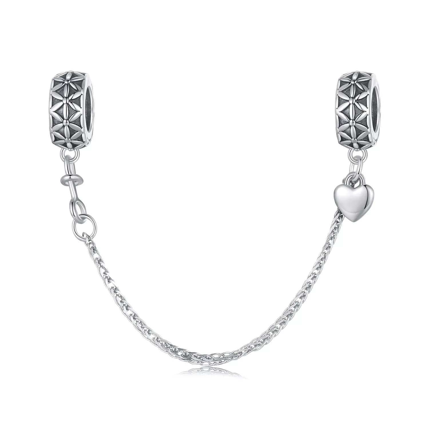 pandora stijl bloem des levens siliconen veilige ketting scc2632