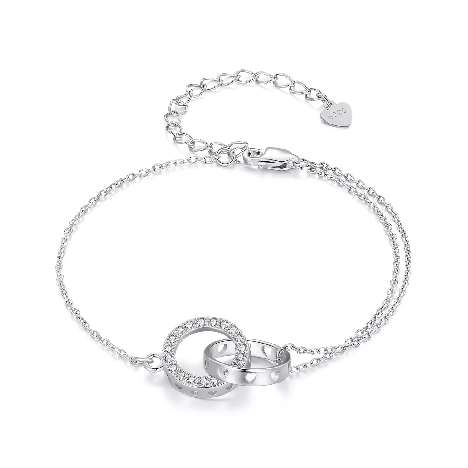 pandora stijl dubbele ketting armband bsb151