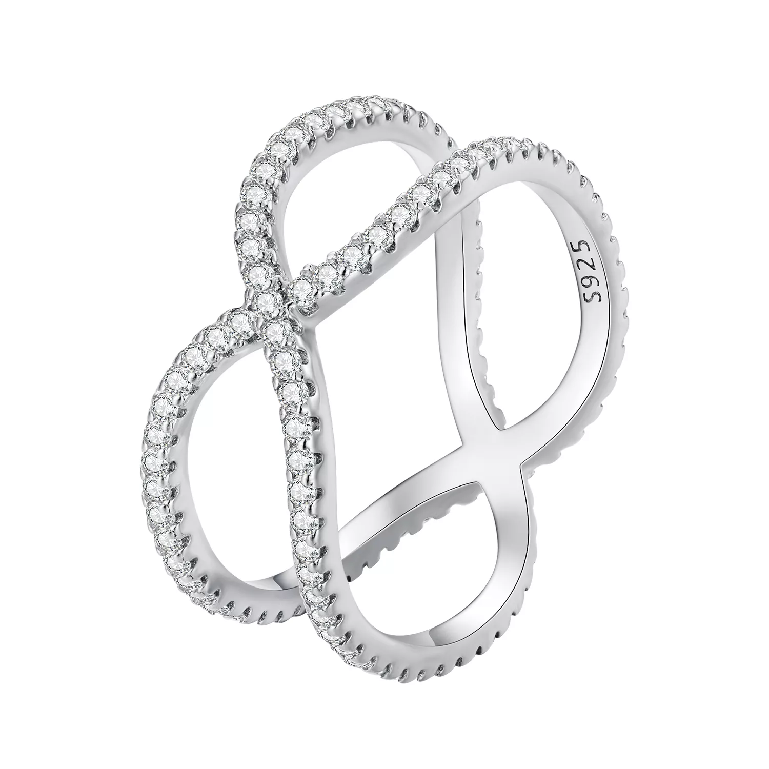 pandora stijl dubbele laag ring bsr386