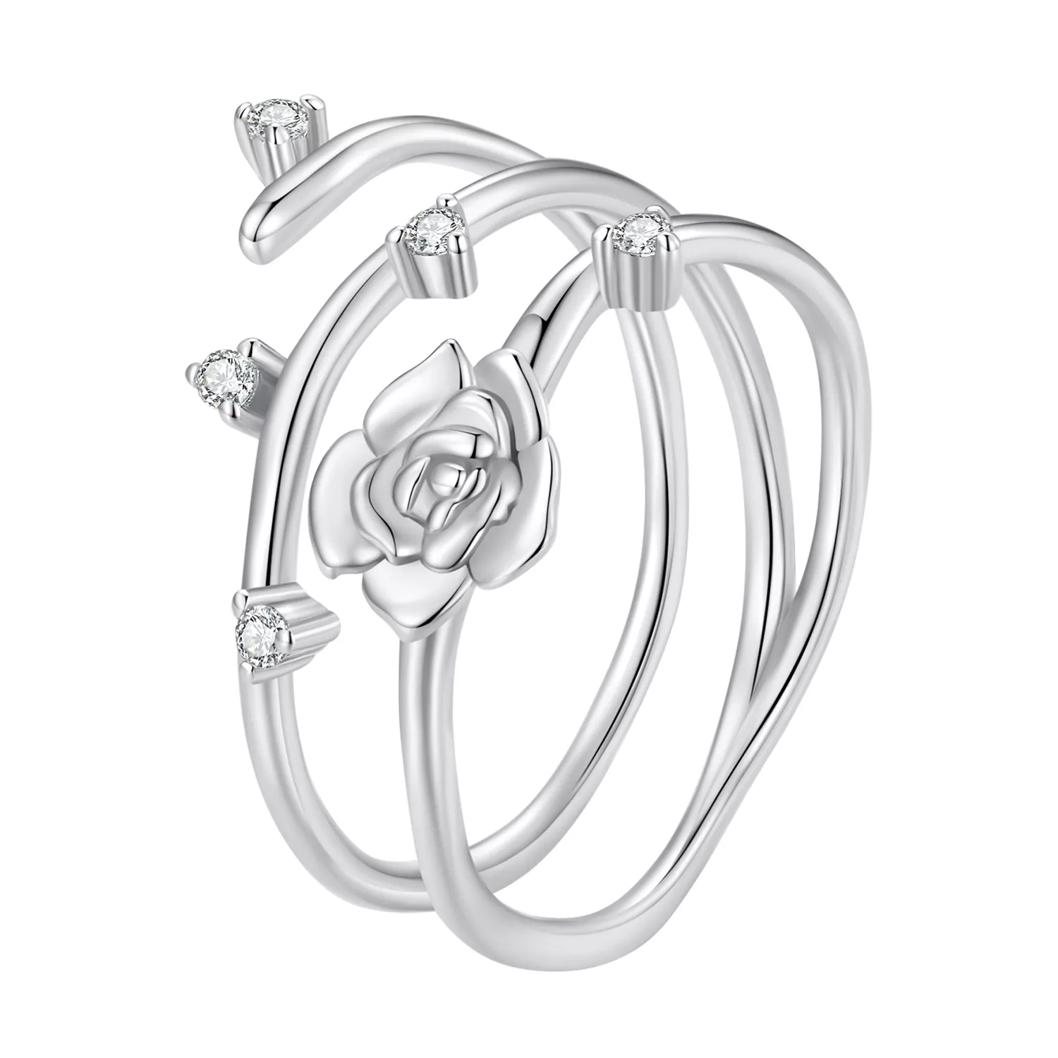 pandora stijl gepersonaliseerde veelzijdige rozenrank ring bsr404