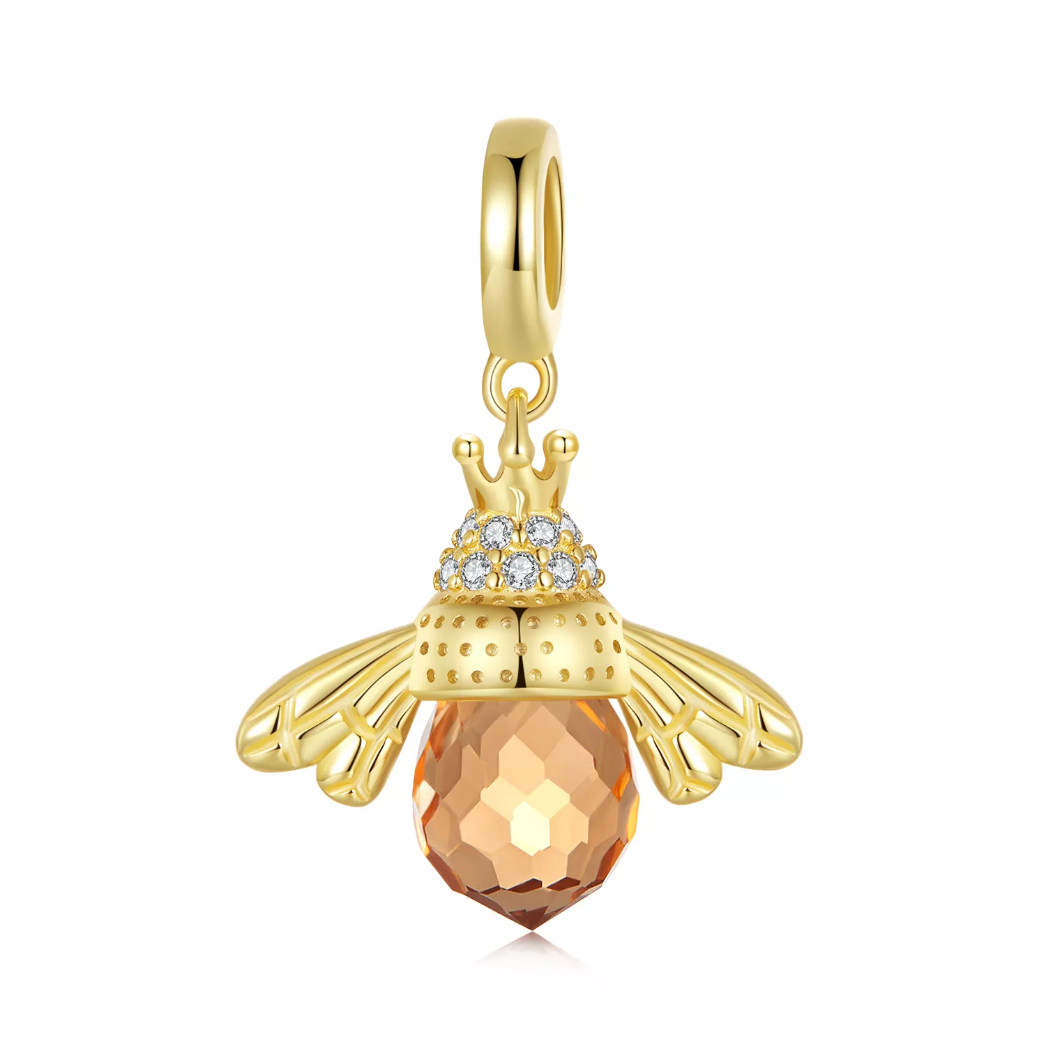 pandora stijl gouden bij dangle scc035 b