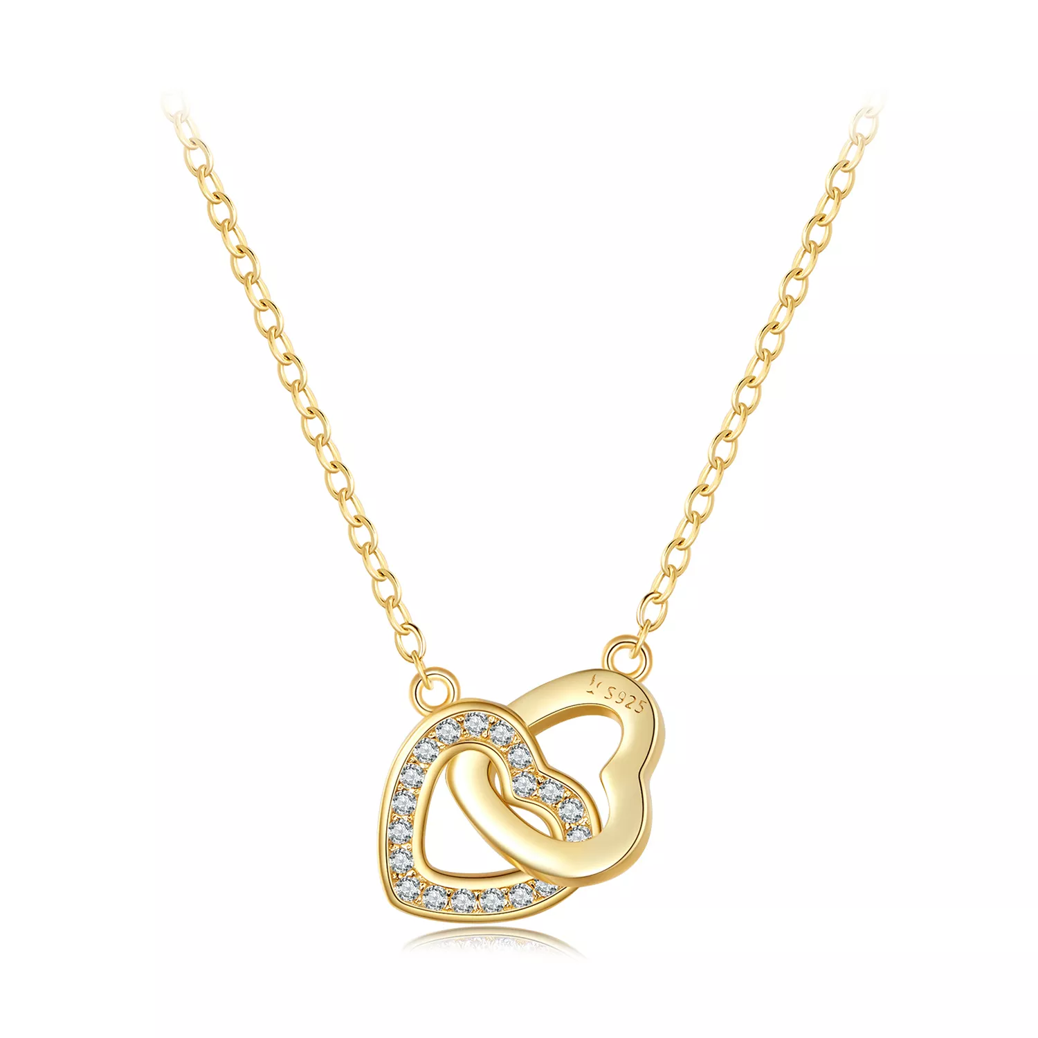 pandora stijl hart op hart 925 zilveren ketting scn181 b
