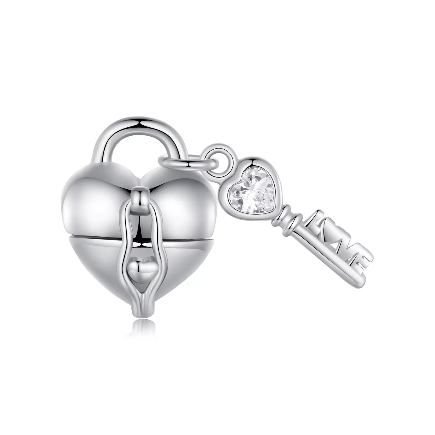 pandora stijl hart slot sleutel bedel scc2580