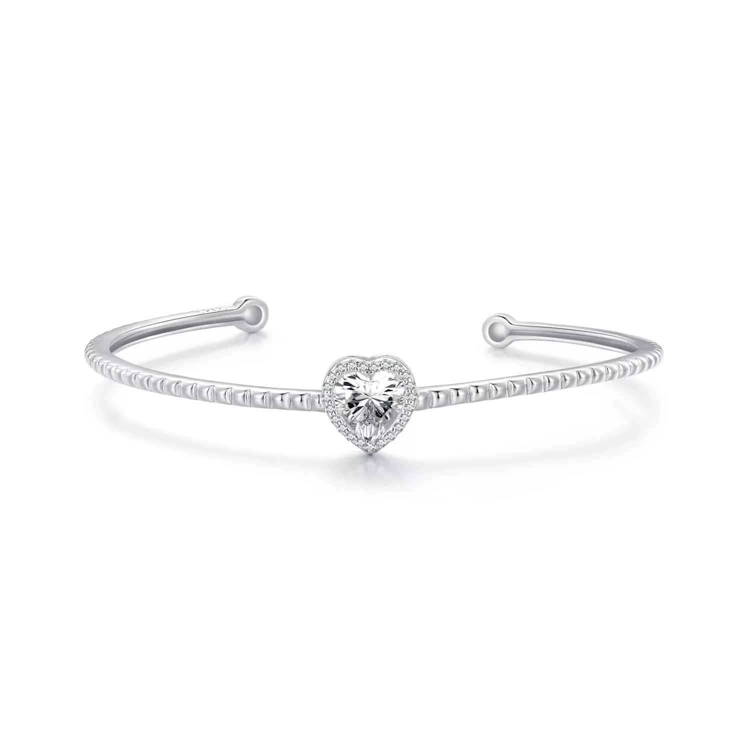 pandora stijl hartvormige open armband bsb131