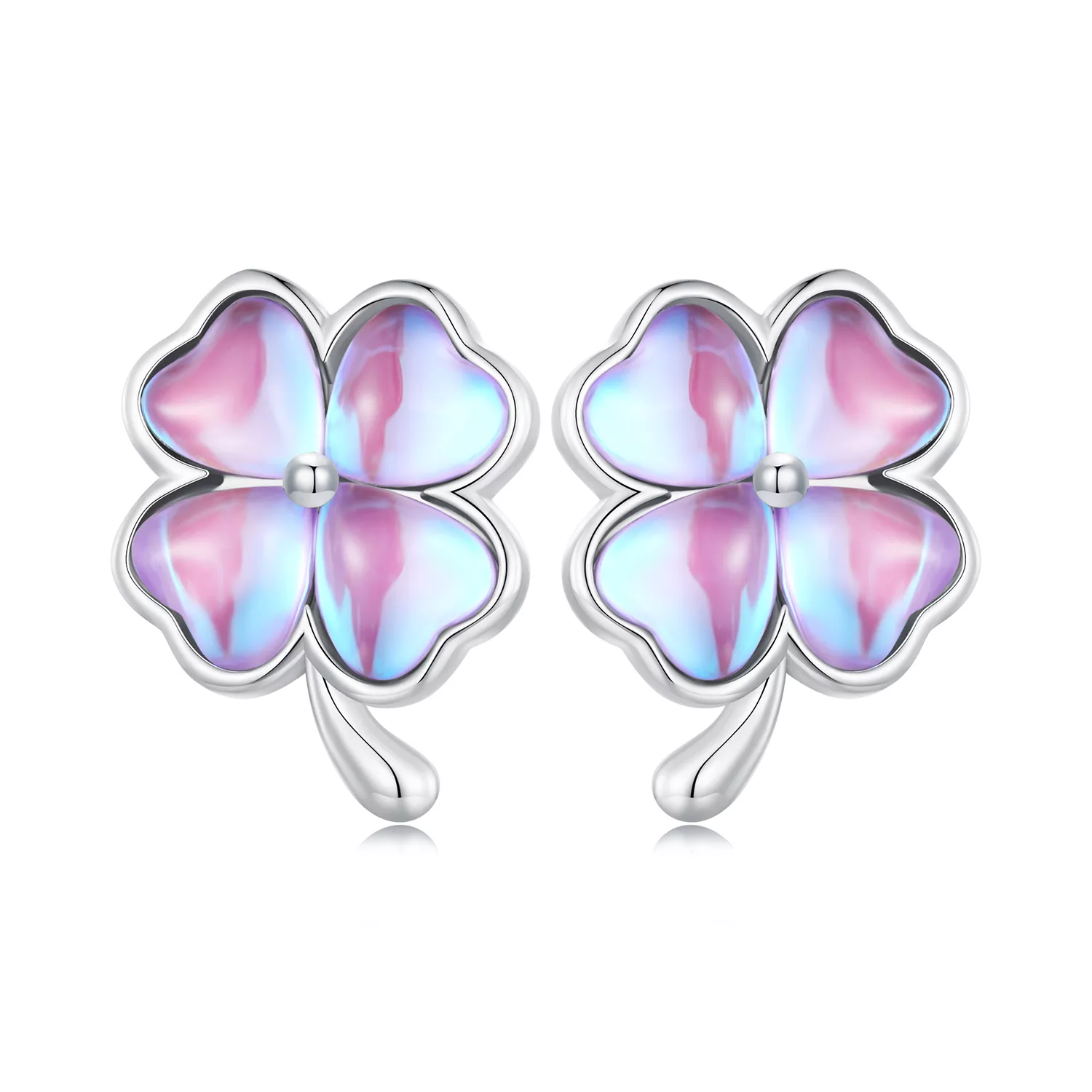 pandora stijl klaver vier stud oorbellen bse914