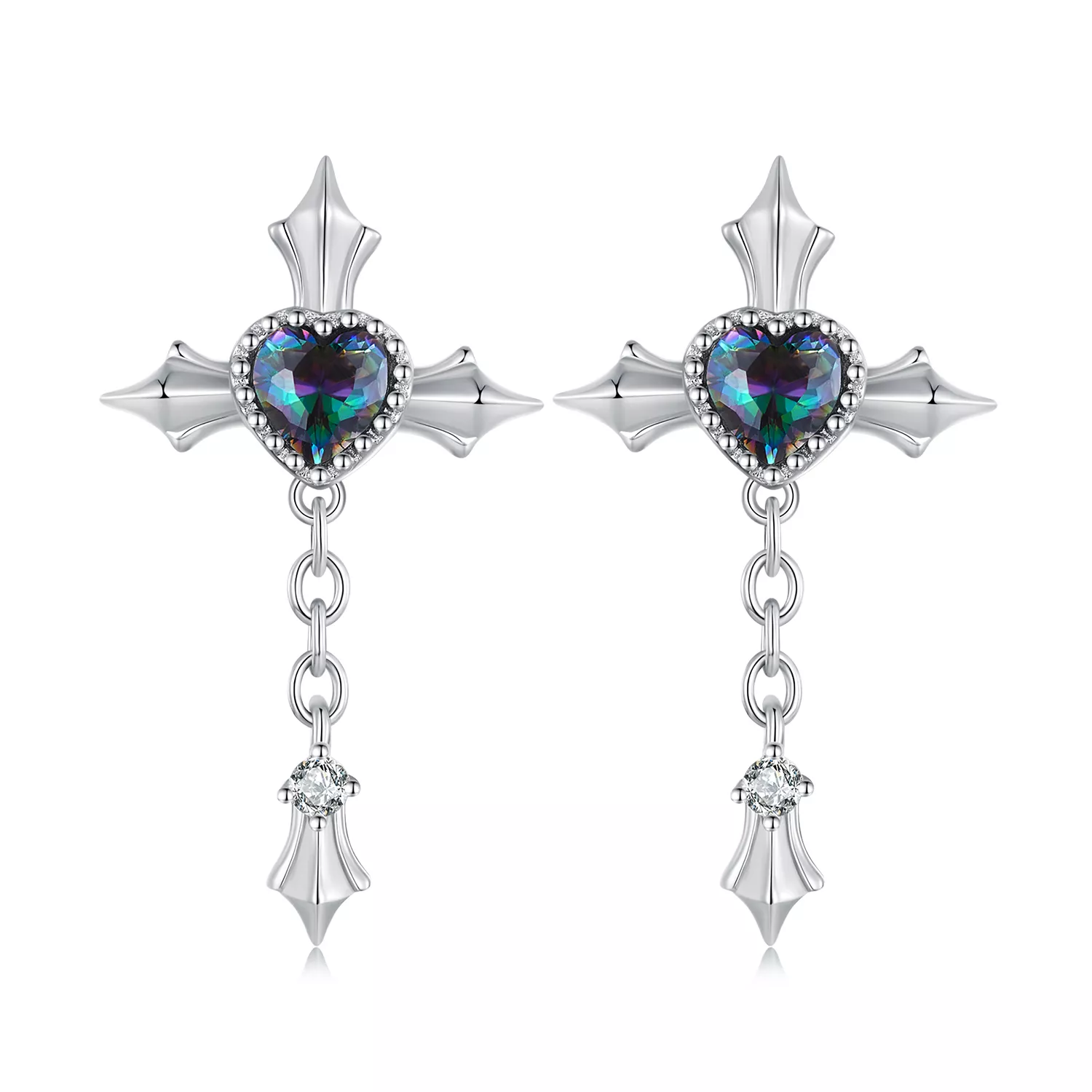 pandora stijl kruis ketting oorstekers bse912