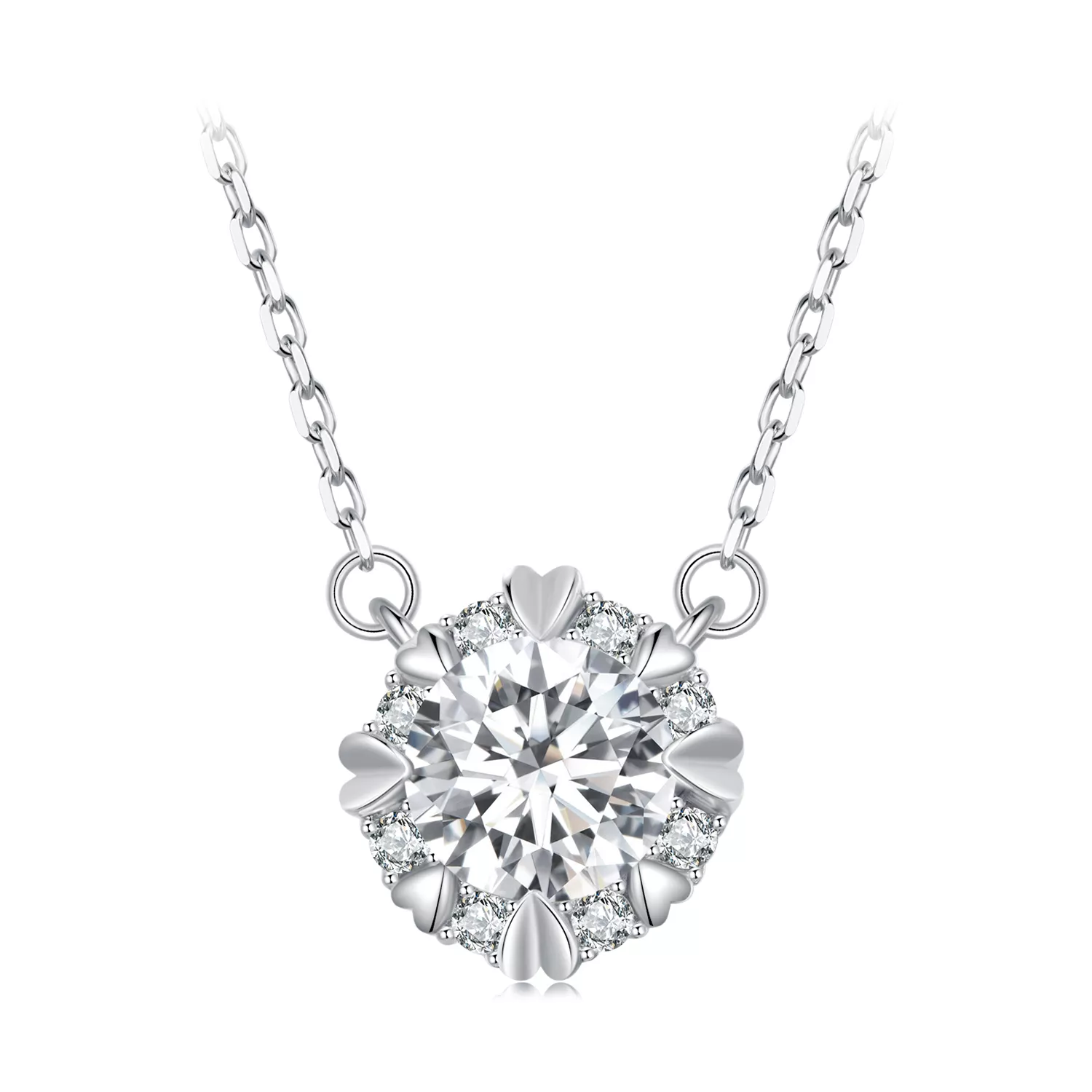 pandora stijl prachtige moissanite ketting eén certificaat msn011