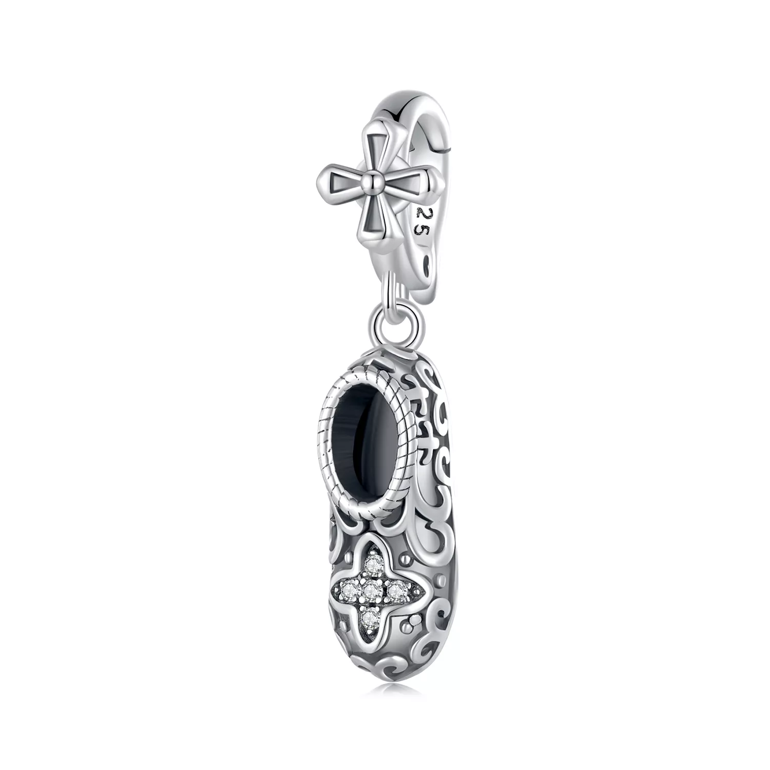 pandora stijl prachtige patroon schoenen hanger scc2573