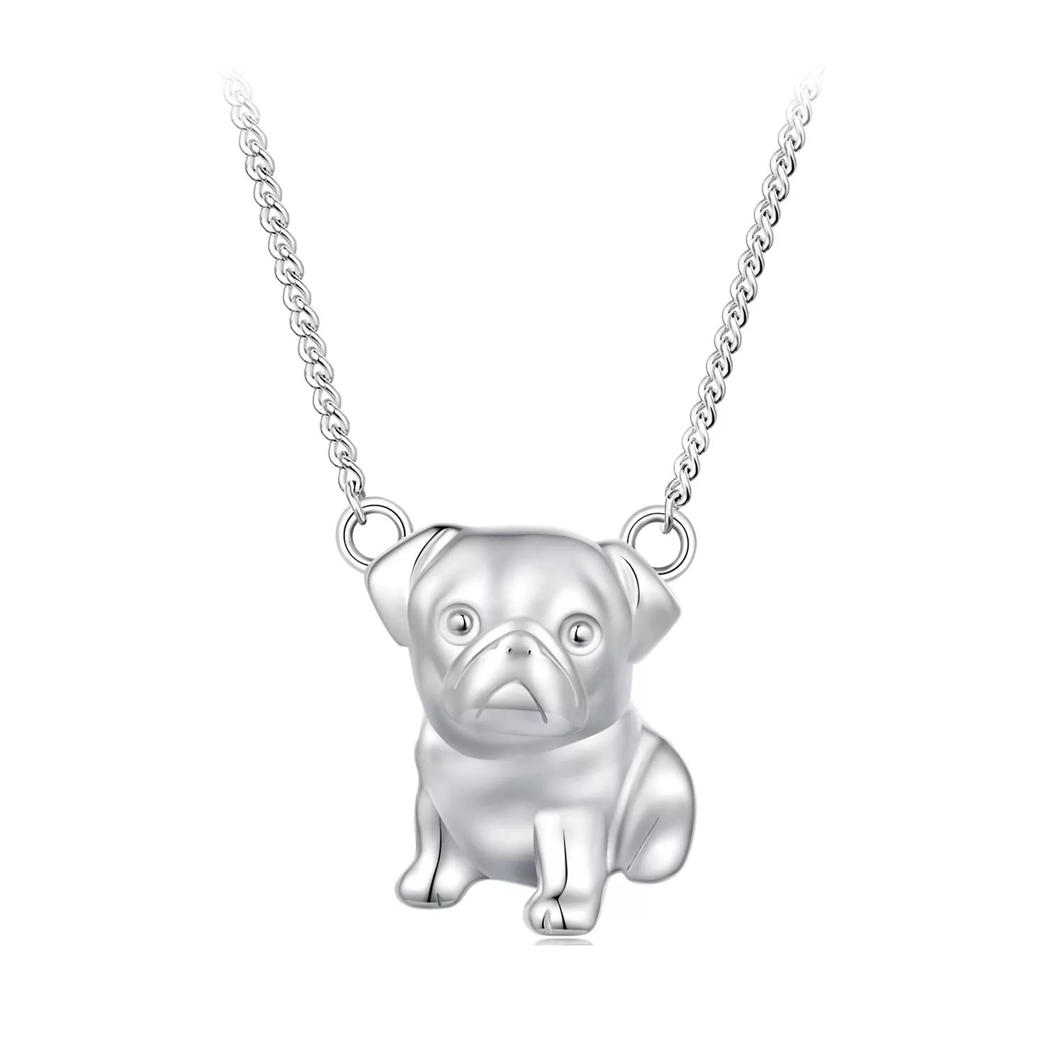 pandora stijl pug halsketting bsn354
