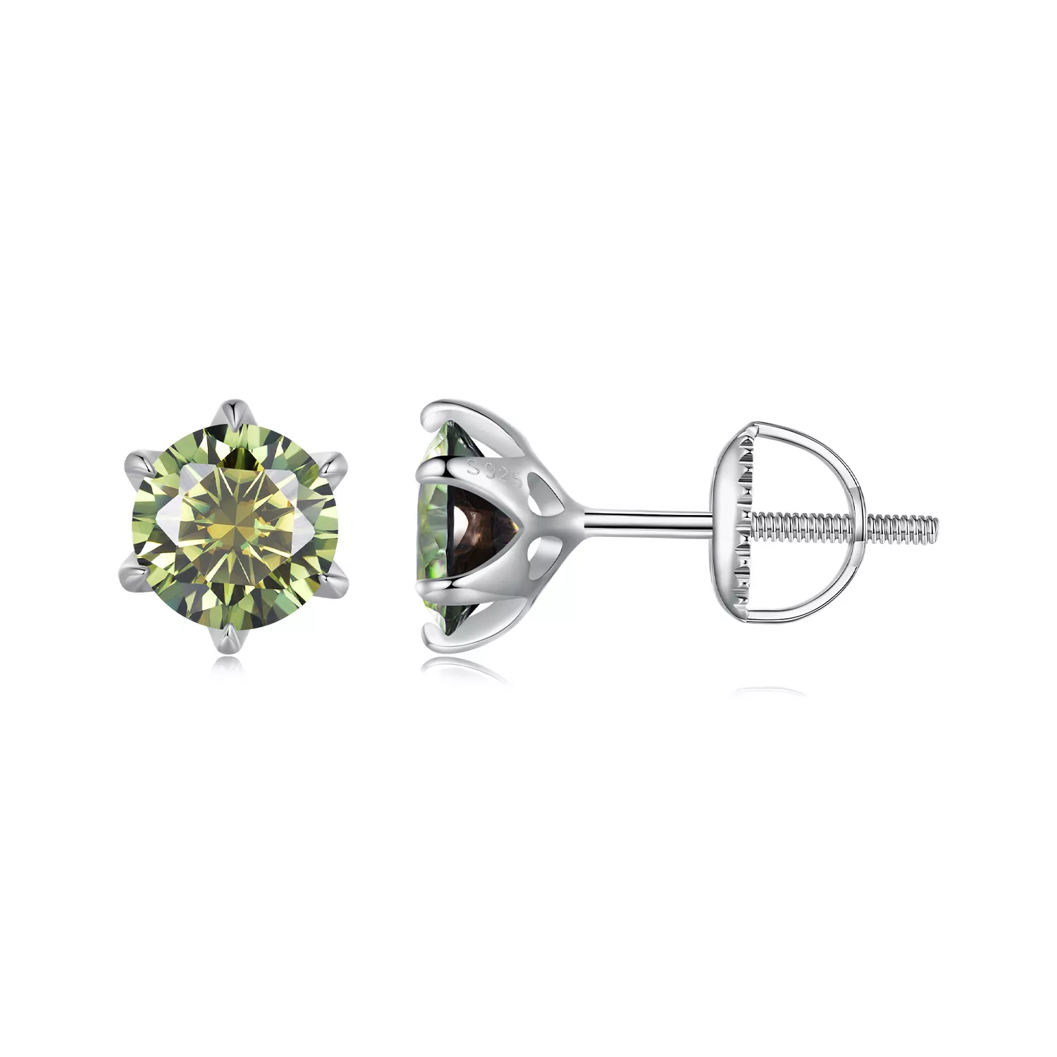 pandora stijl smaragdgroene moissanite oorstekers mse025 lgn
