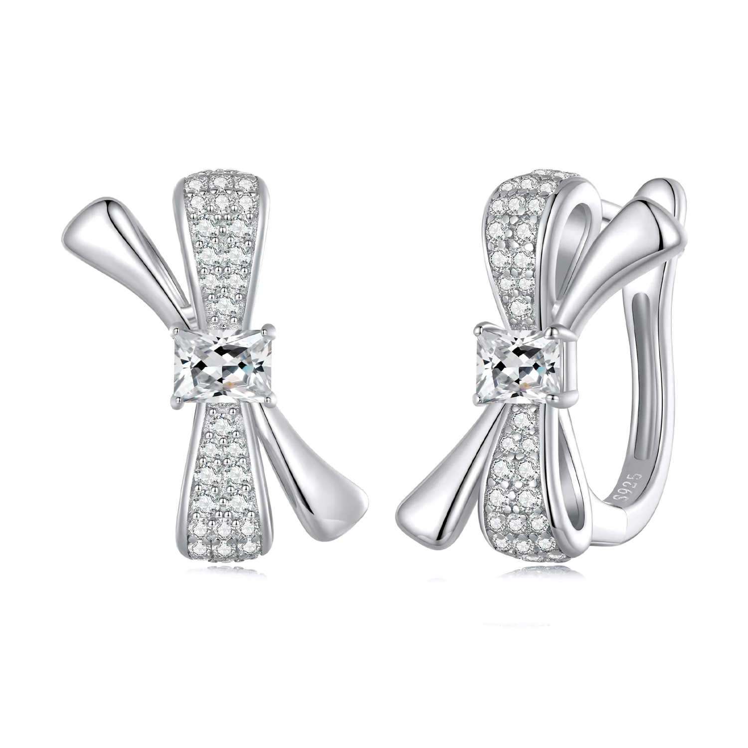 pandora stijl strik oorringen bse810