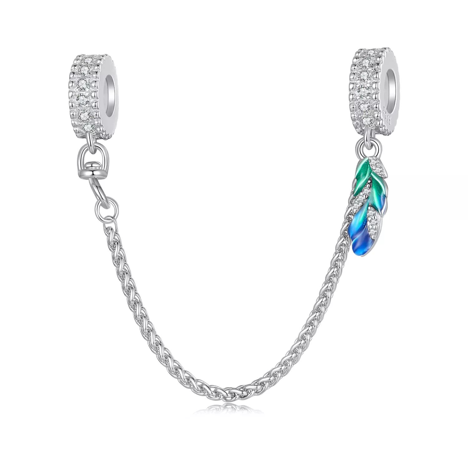 pandora stijl veer veilige ketting bsc914