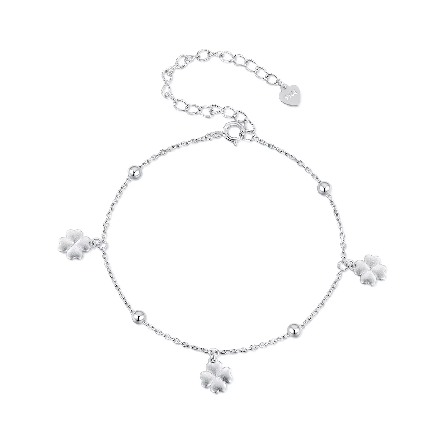 pandora stijl vierbladige klaver ketting armband bsb139