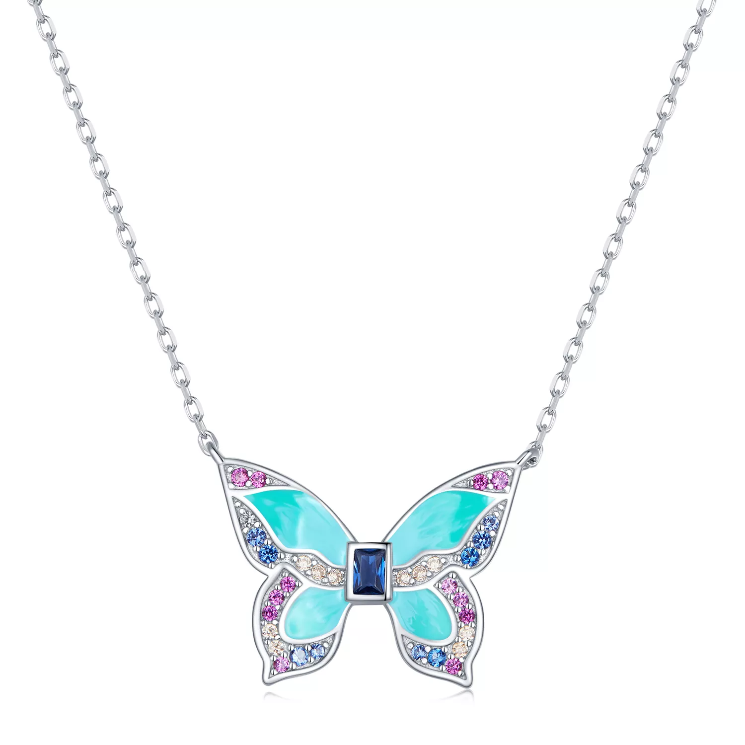 pandora stijl vlinder halsketting bsn306