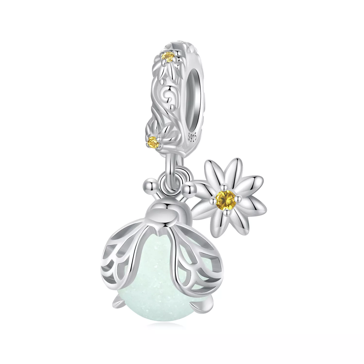 pandora stijl vuurvlieg lichtgevende hanger scc2615
