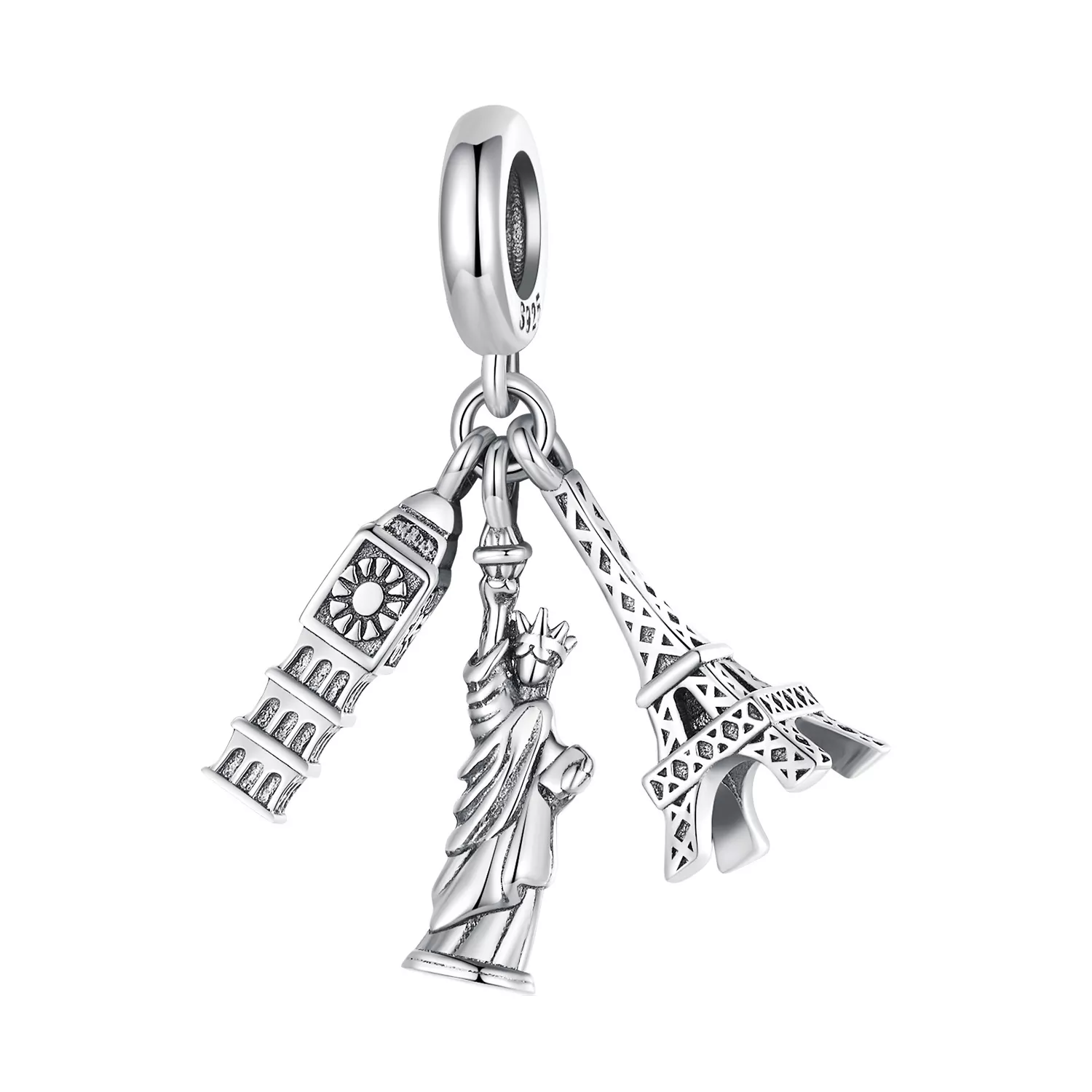 pandora stijl wereldreis hangertje scc2483