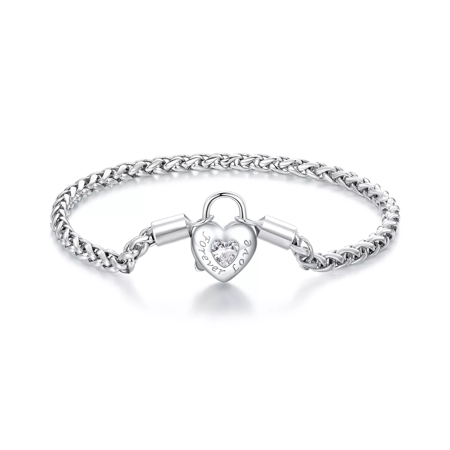 pandora achtige hartslot basis kettingarmband bsb147