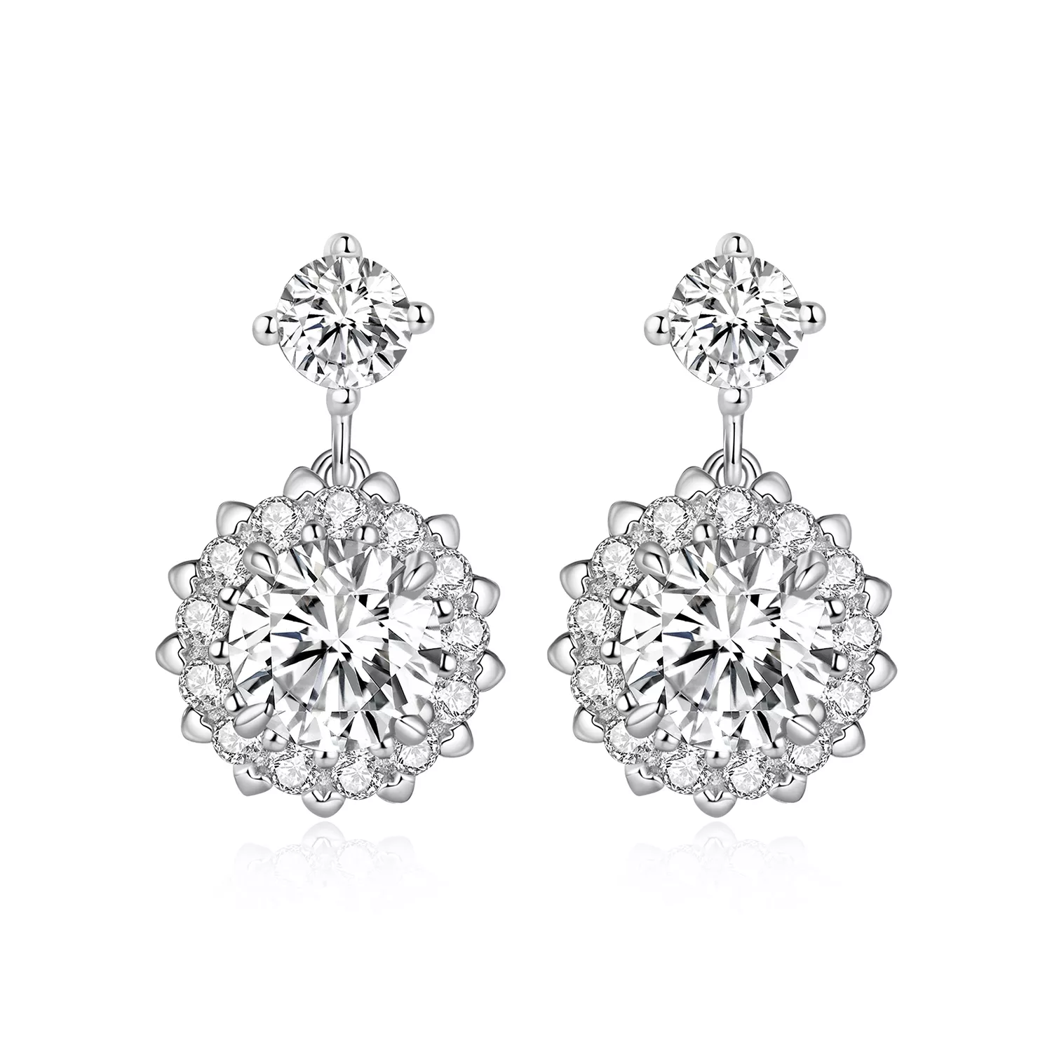 pandora stijl 1 karaat moissanite stekeroorbellen mse028