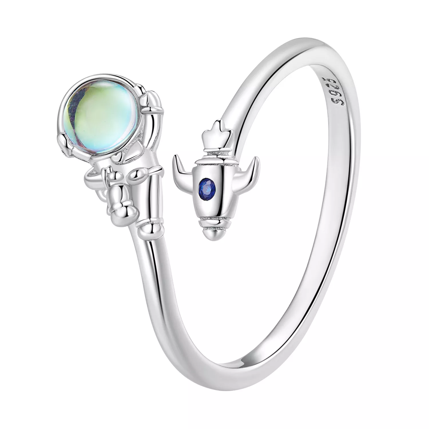 pandora stijl astronaut ruimteschip ring scr920