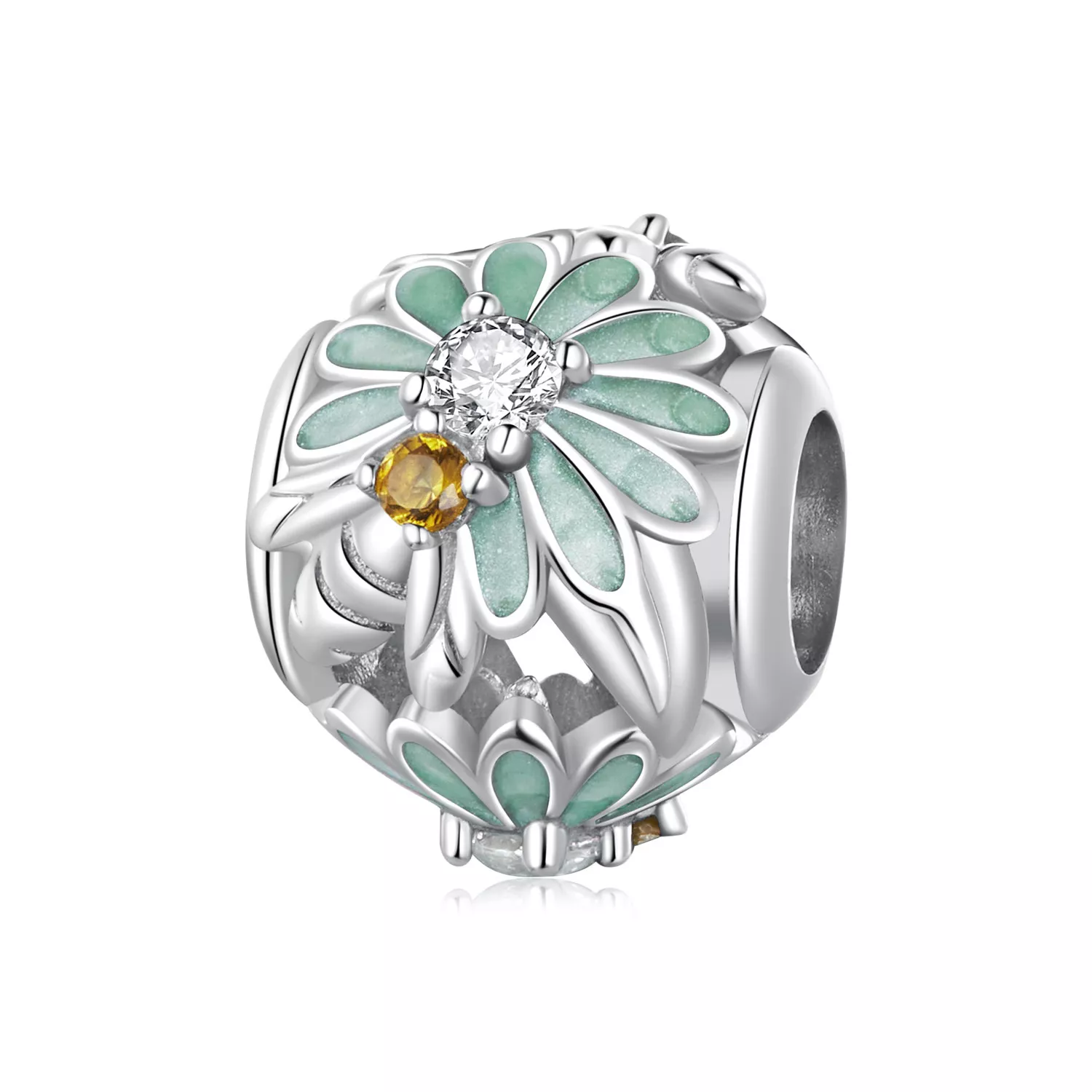 pandora stijl bijen madeliefjesbedel bsc895