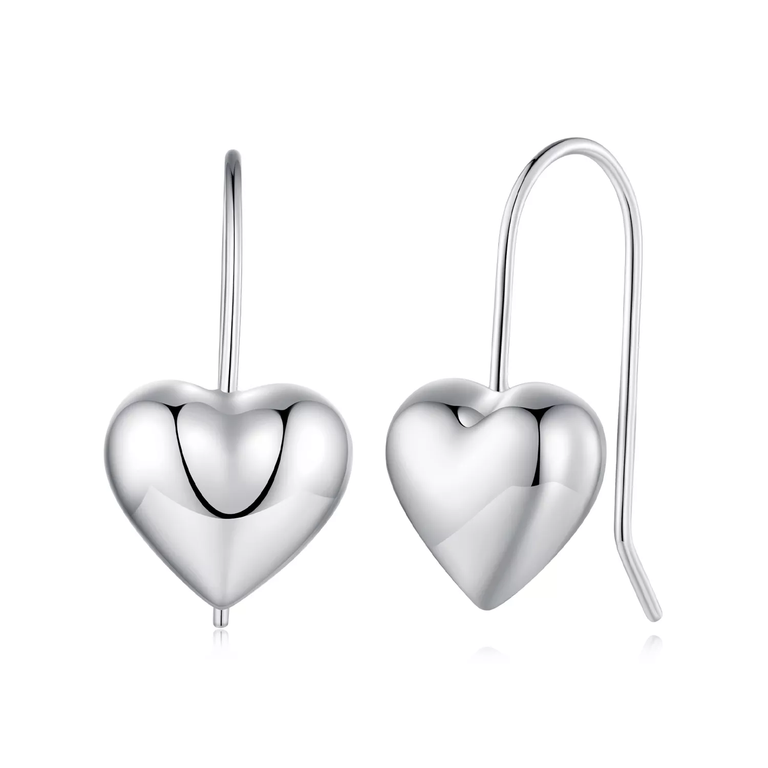 pandora stijl driedimensionale hartvormige oorstekers bse854