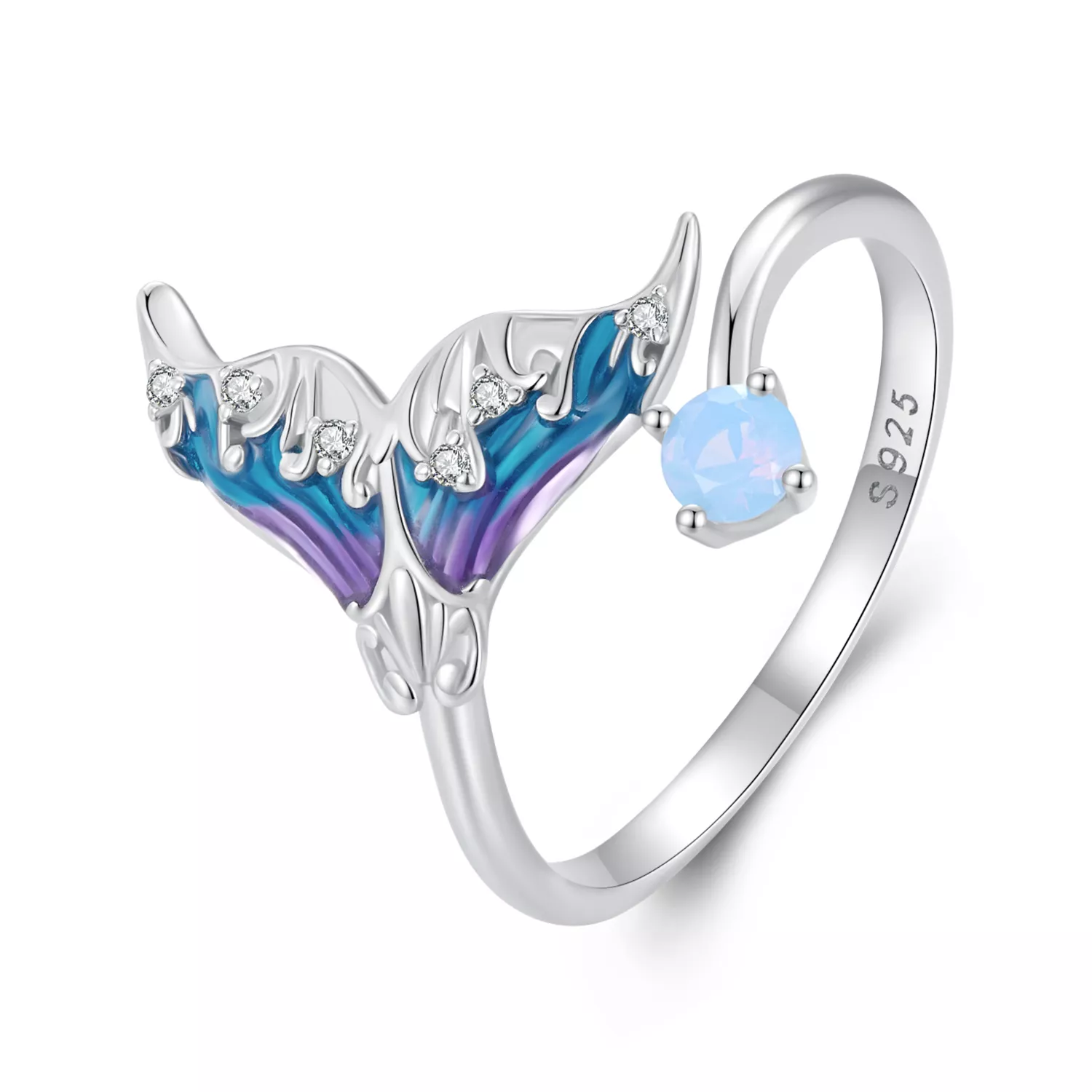 pandora stijl droom zeemeermin open ring bsr494 e