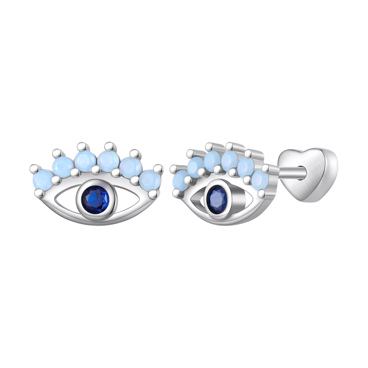 pandora stijl duivelogen twee draag studs oorbellen sce1581