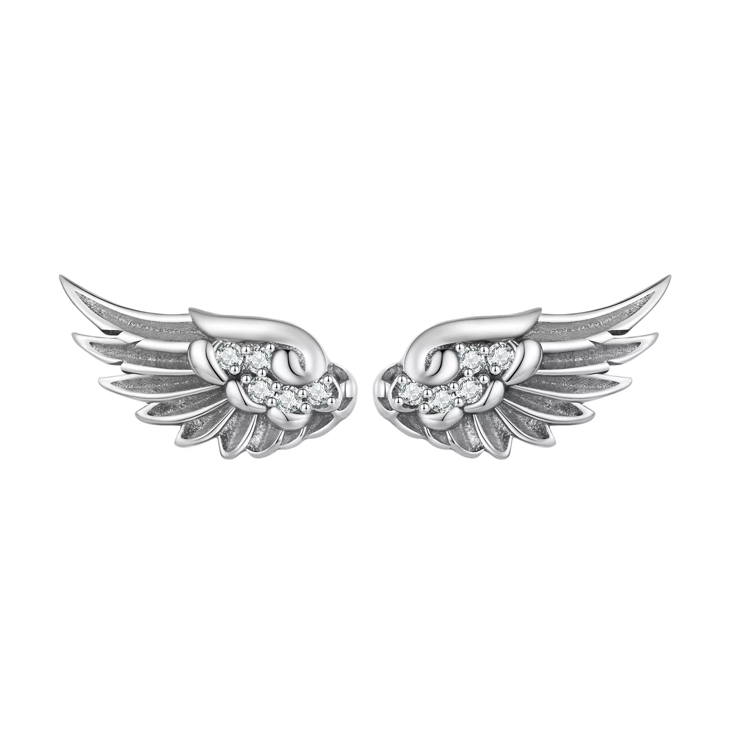 pandora stijl engelenvleugels studs oorbellen sce1579