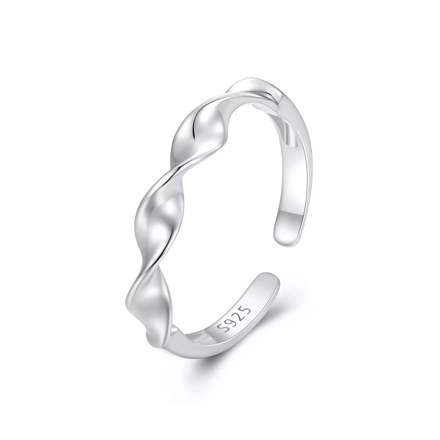 pandora stijl gedraaide zilveren ring bsr468 e