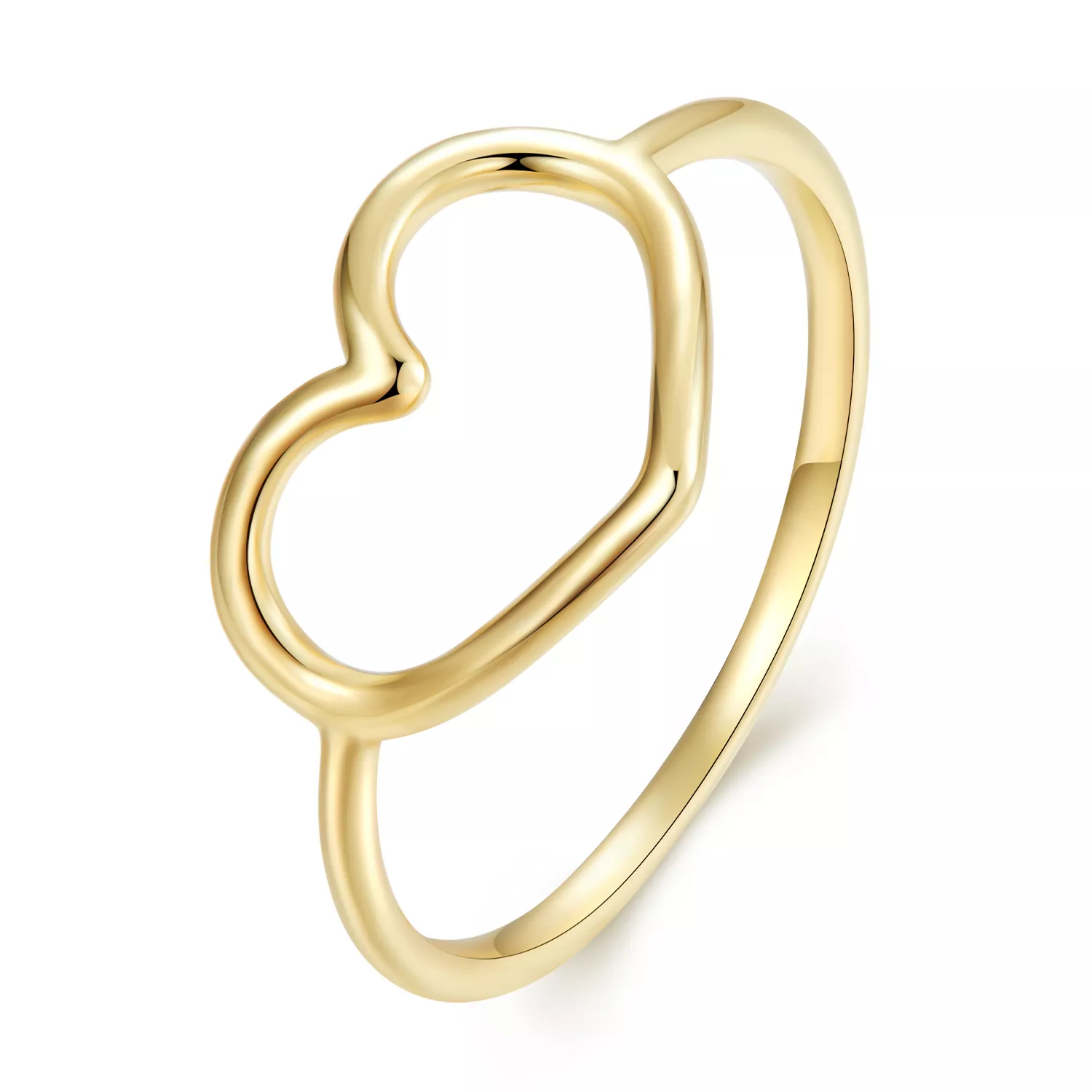 pandora stijl gouden hartvormige ring scr641 b