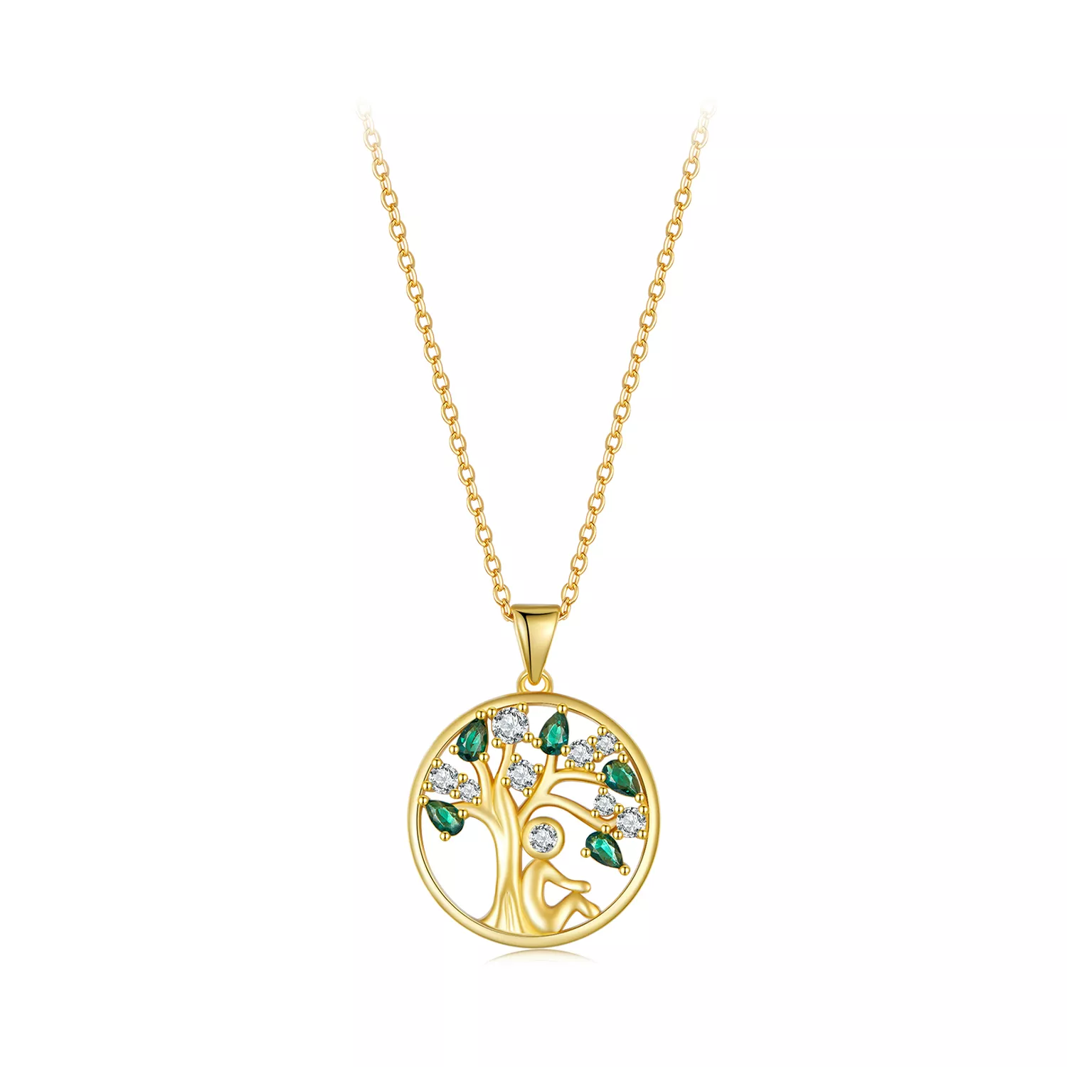 pandora stijl gouden levensboom hanger scn094 b