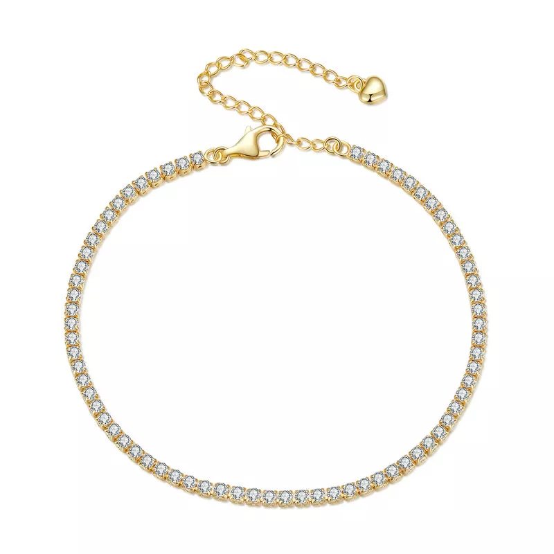 pandora stijl gouden uitstekende zirkoon ketting armband bsb097 b