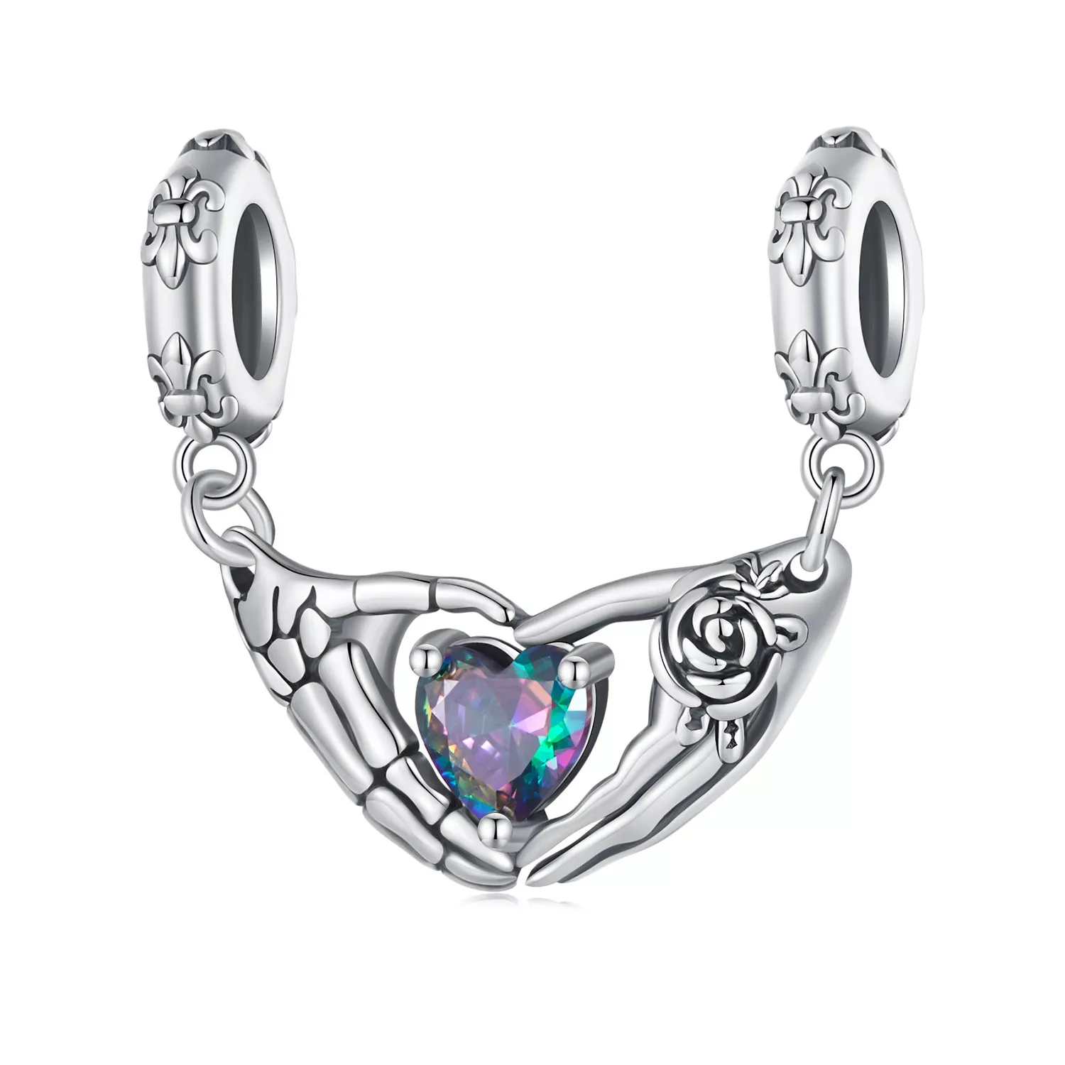 pandora stijl halloween skull hands dangle scc2607