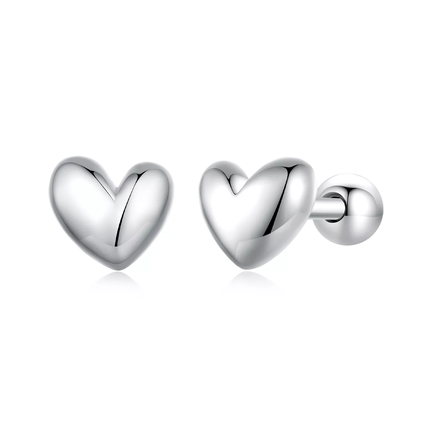 pandora stijl hartvormige studs oorbellen bse886