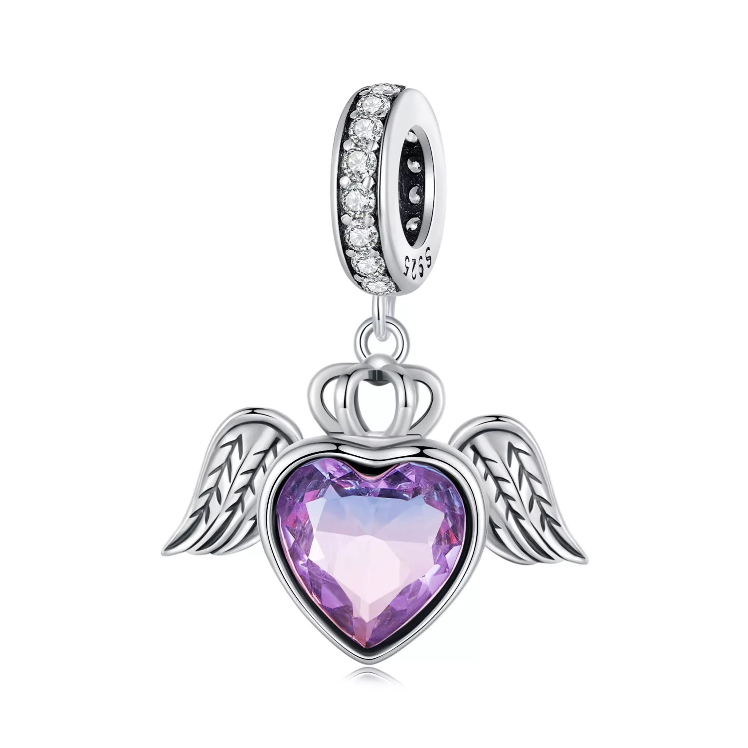 pandora stijl hartvormige vleugels hanger scc2587