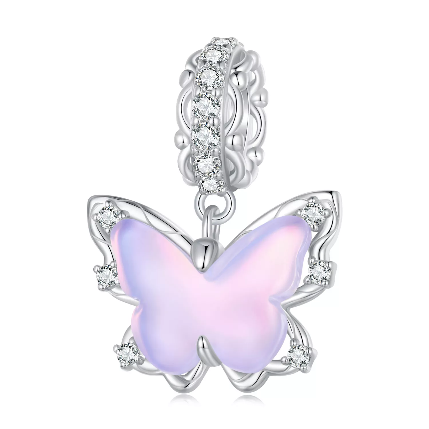pandora stijl kant vlinder hanger bsc925