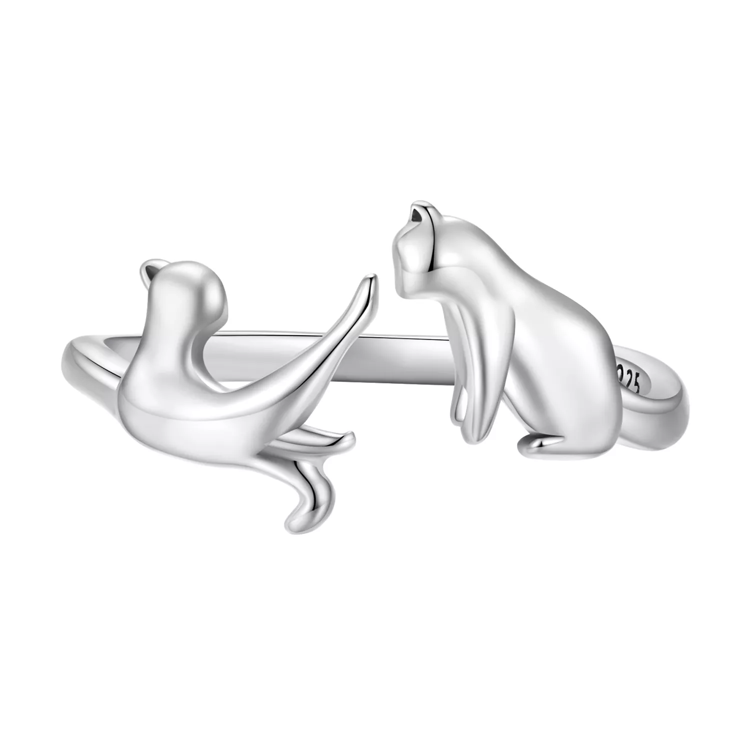 pandora stijl katten open ring scr917