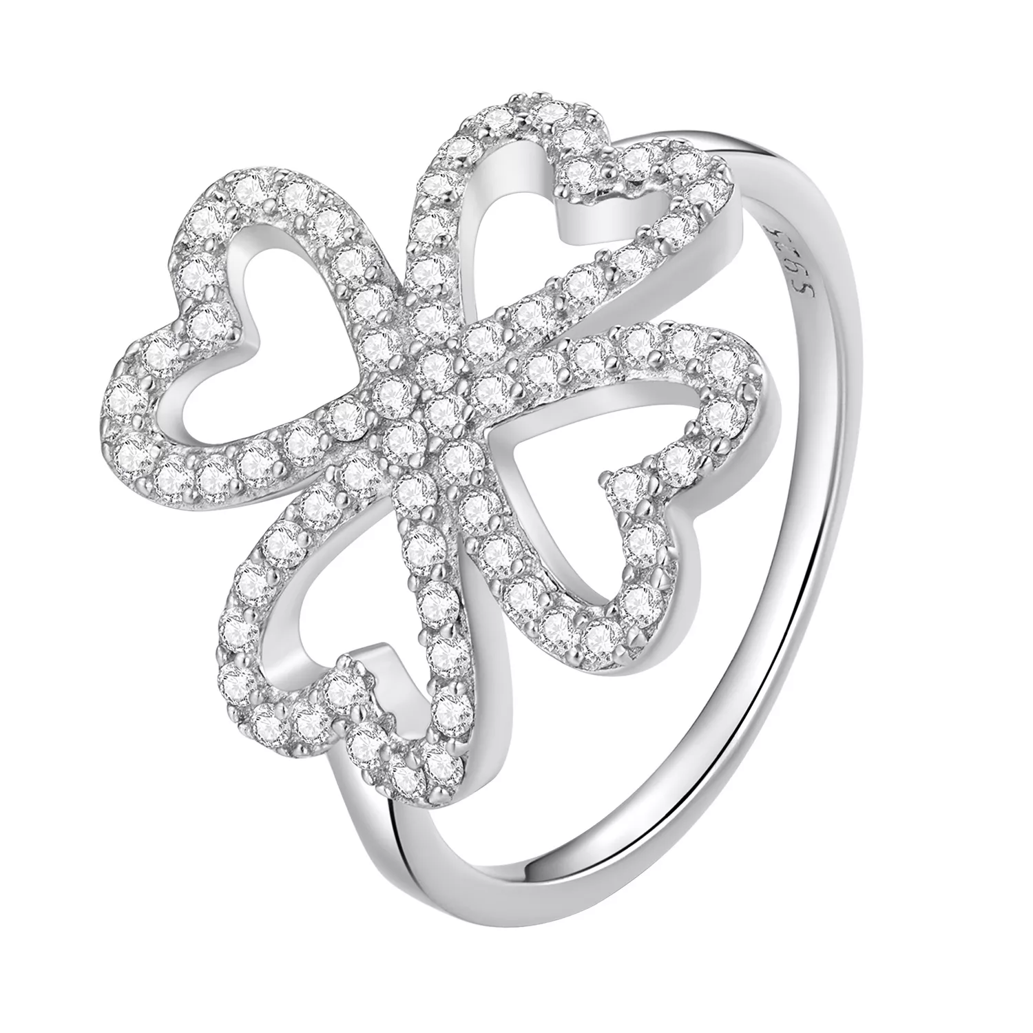 pandora stijl klavertje vier ring bsr399