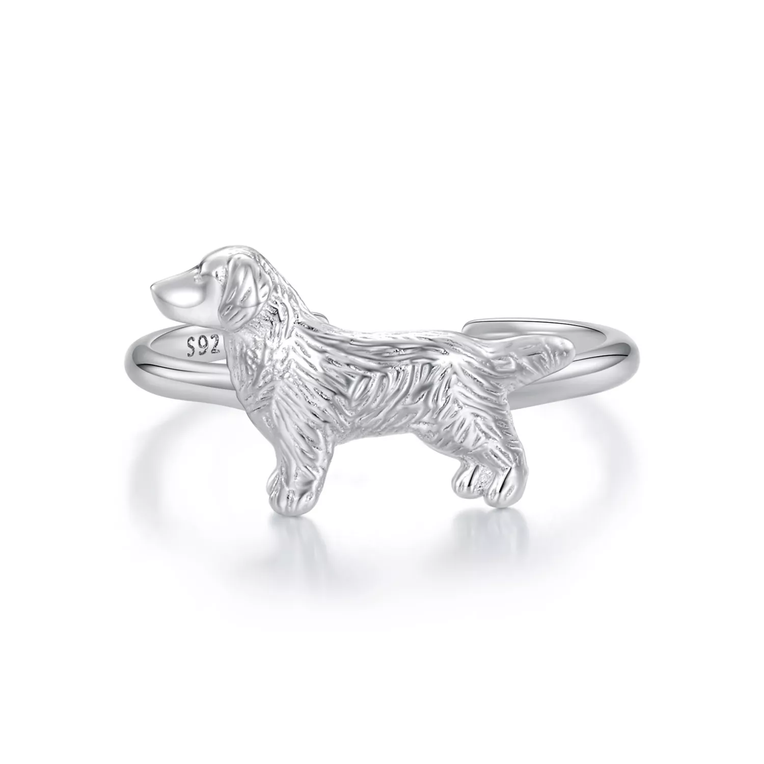 pandora stijl kleine gouden retriever ring scr952